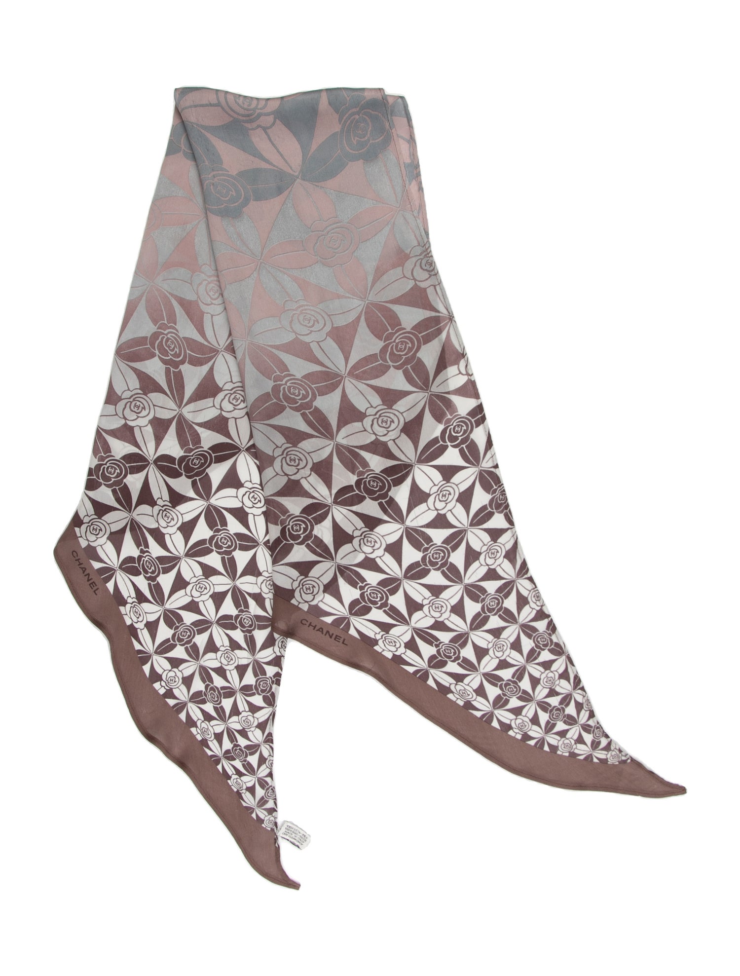 Chanel Silk Interlocking CC Logo Scarf