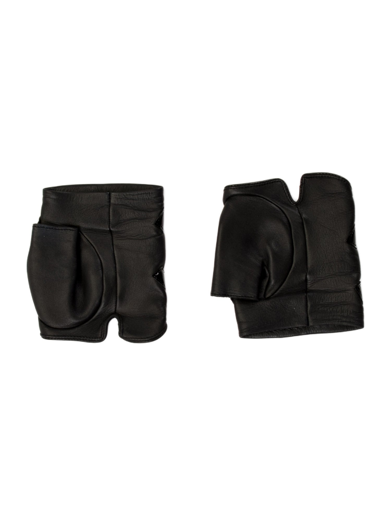 Chanel CC Lambskin Fingerless Gloves