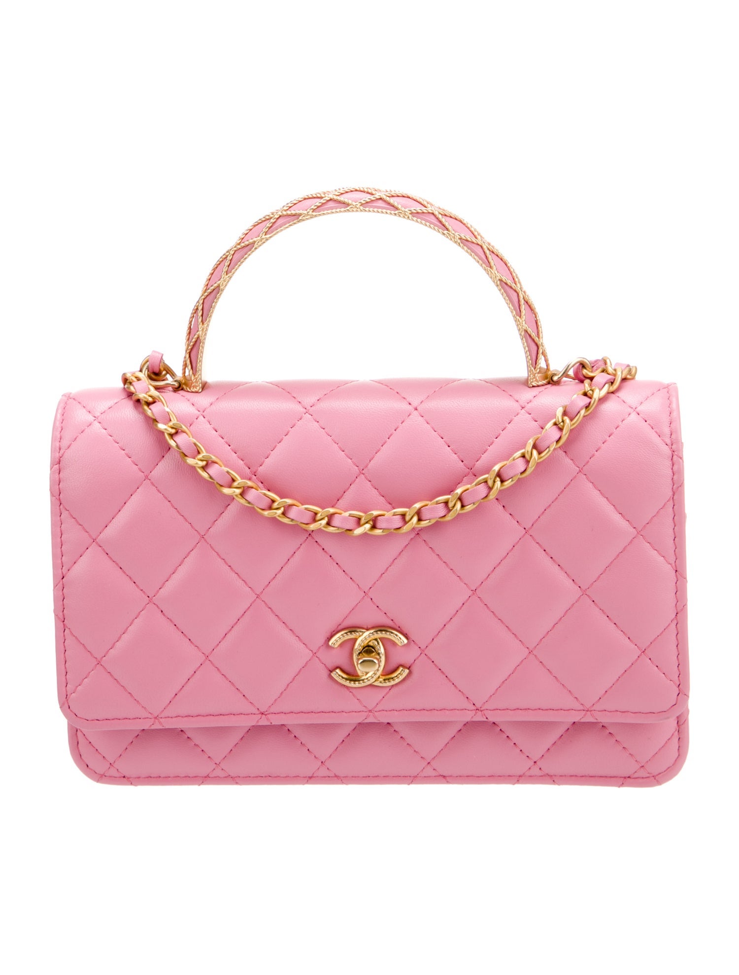 Chanel 2023 Top Handle Wallet On Chain