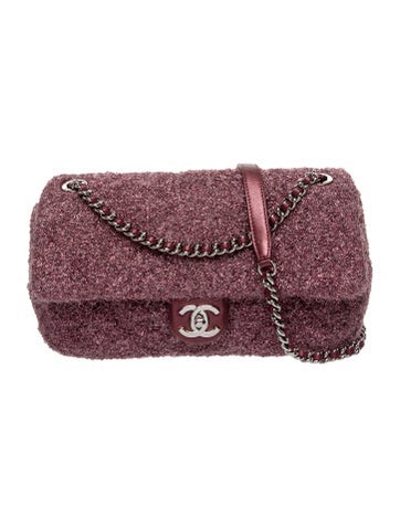 Chanel Shoulder Bags Medium Pluto Glitter Flap Bag