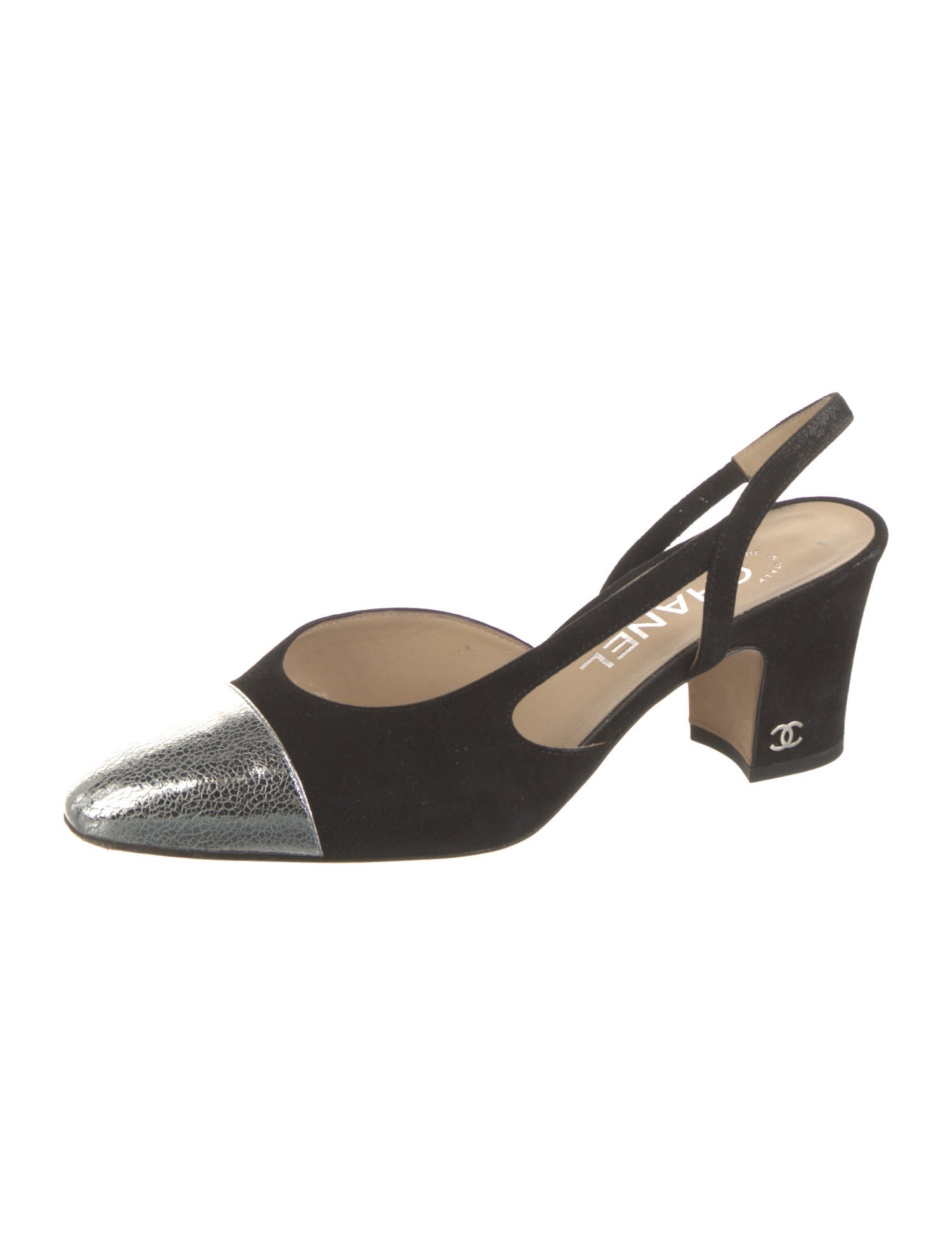 Chanel 2017 Interlocking CC Logo Slingback Pumps