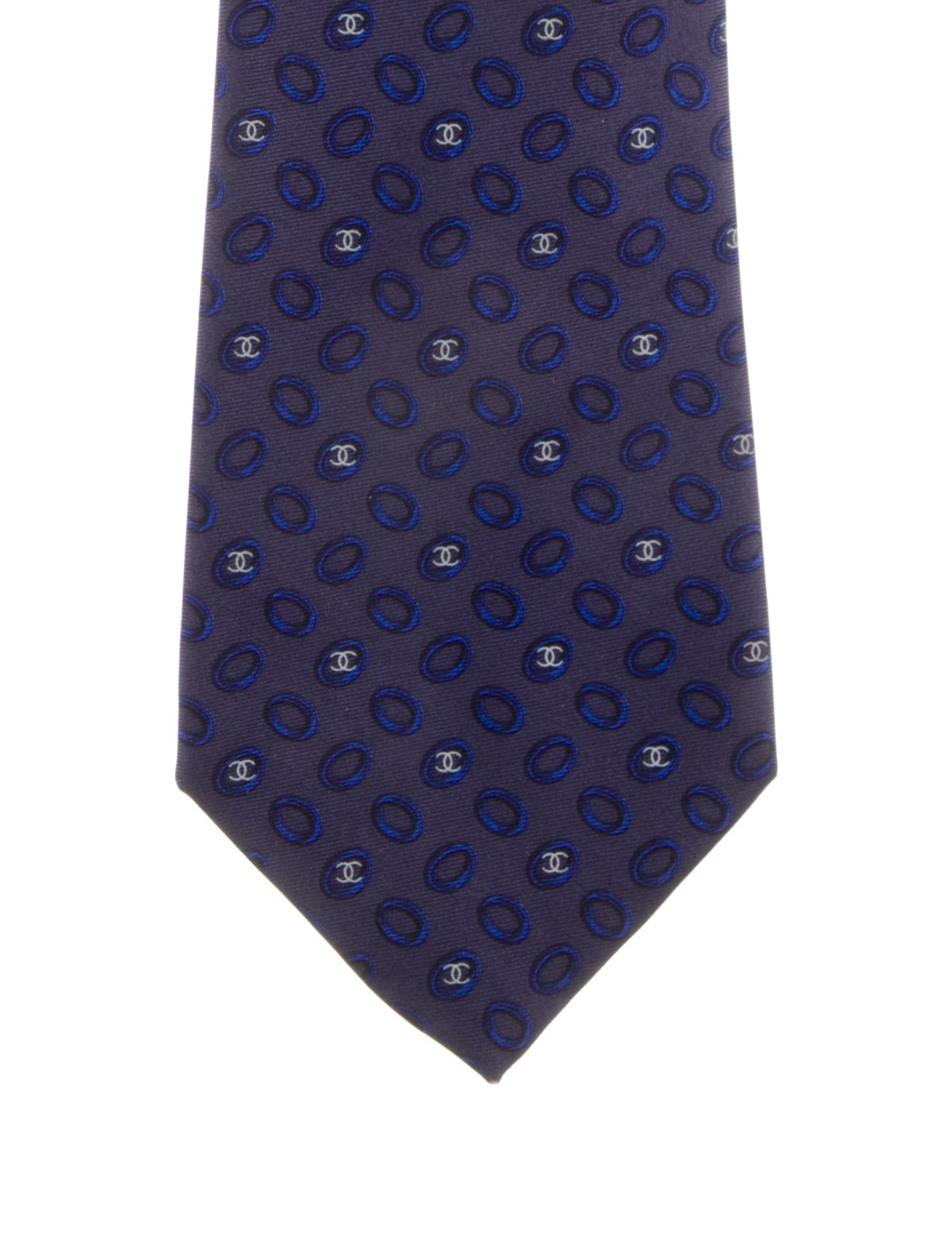 Chanel Silk CC Pattern Tie