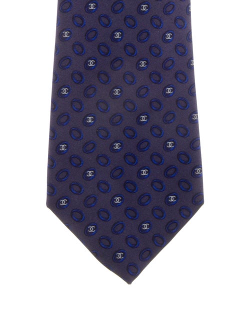 Chanel Silk CC Pattern Tie