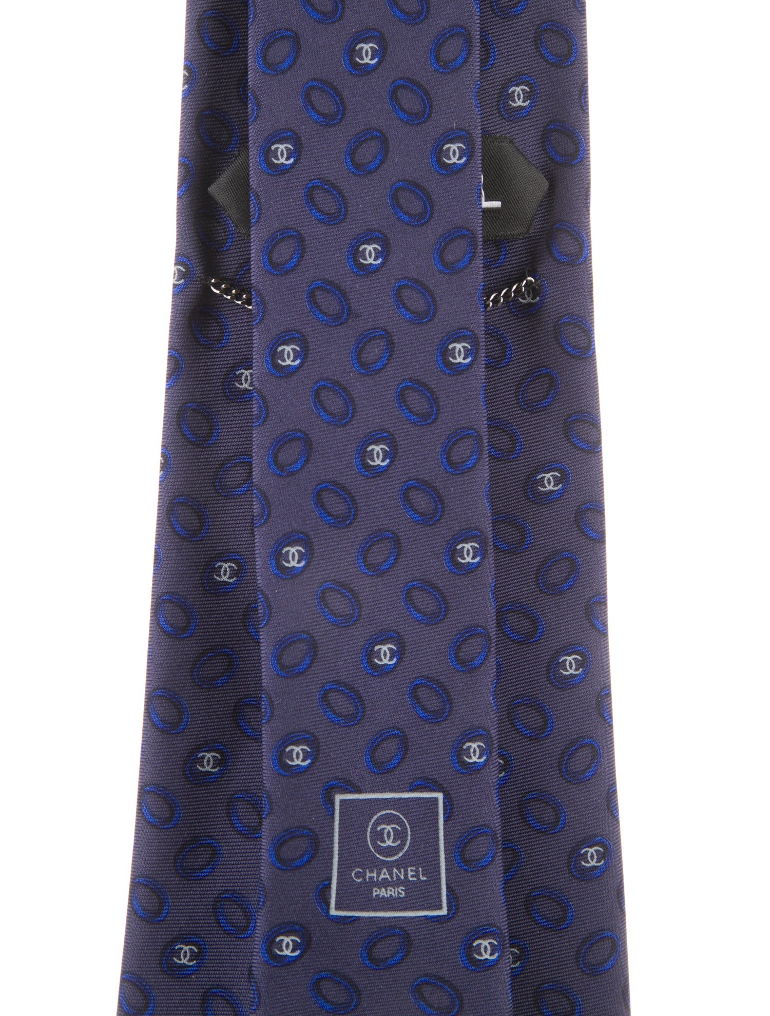 Chanel Silk CC Pattern Tie