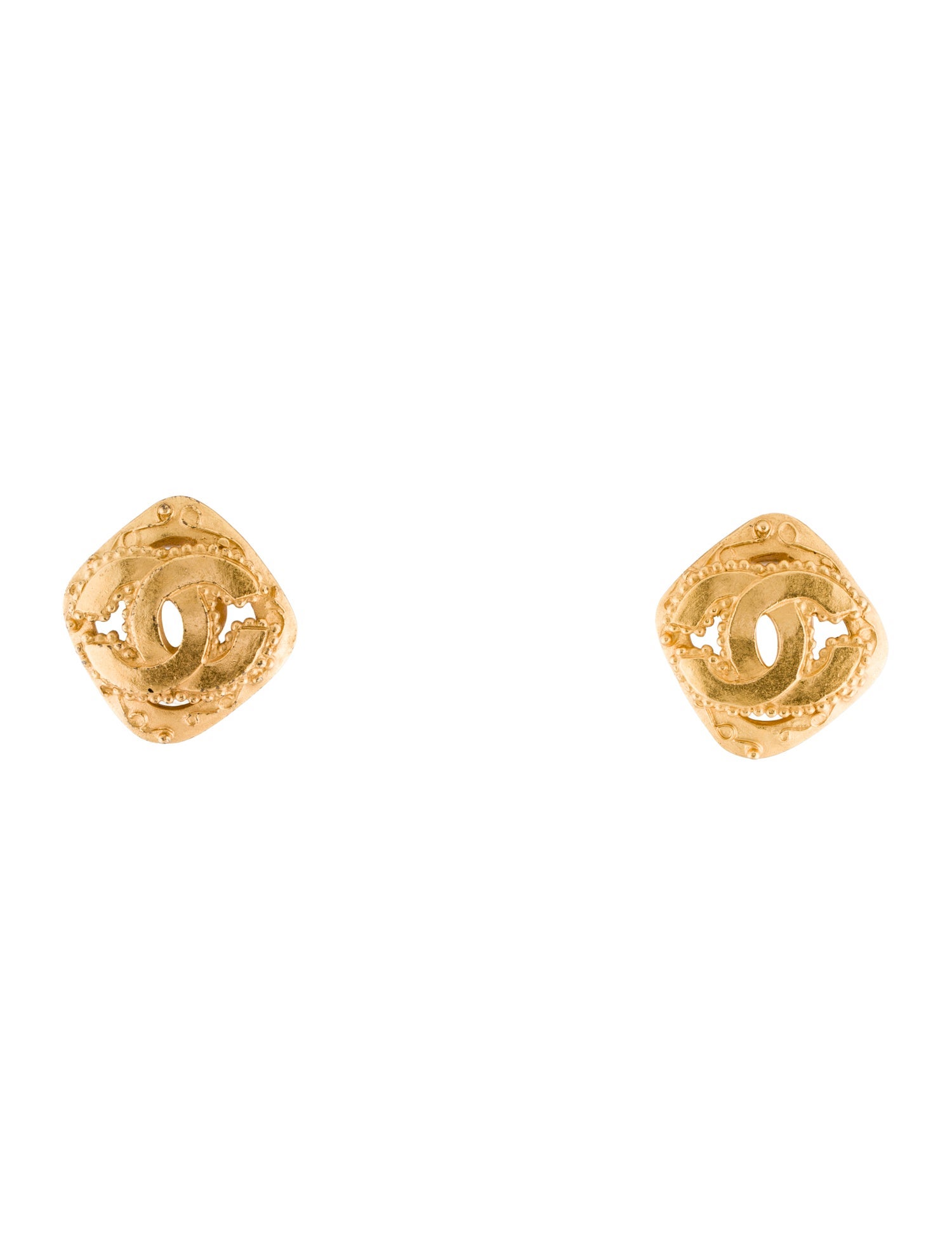 Chanel Vintage CC Clip-On Earrings