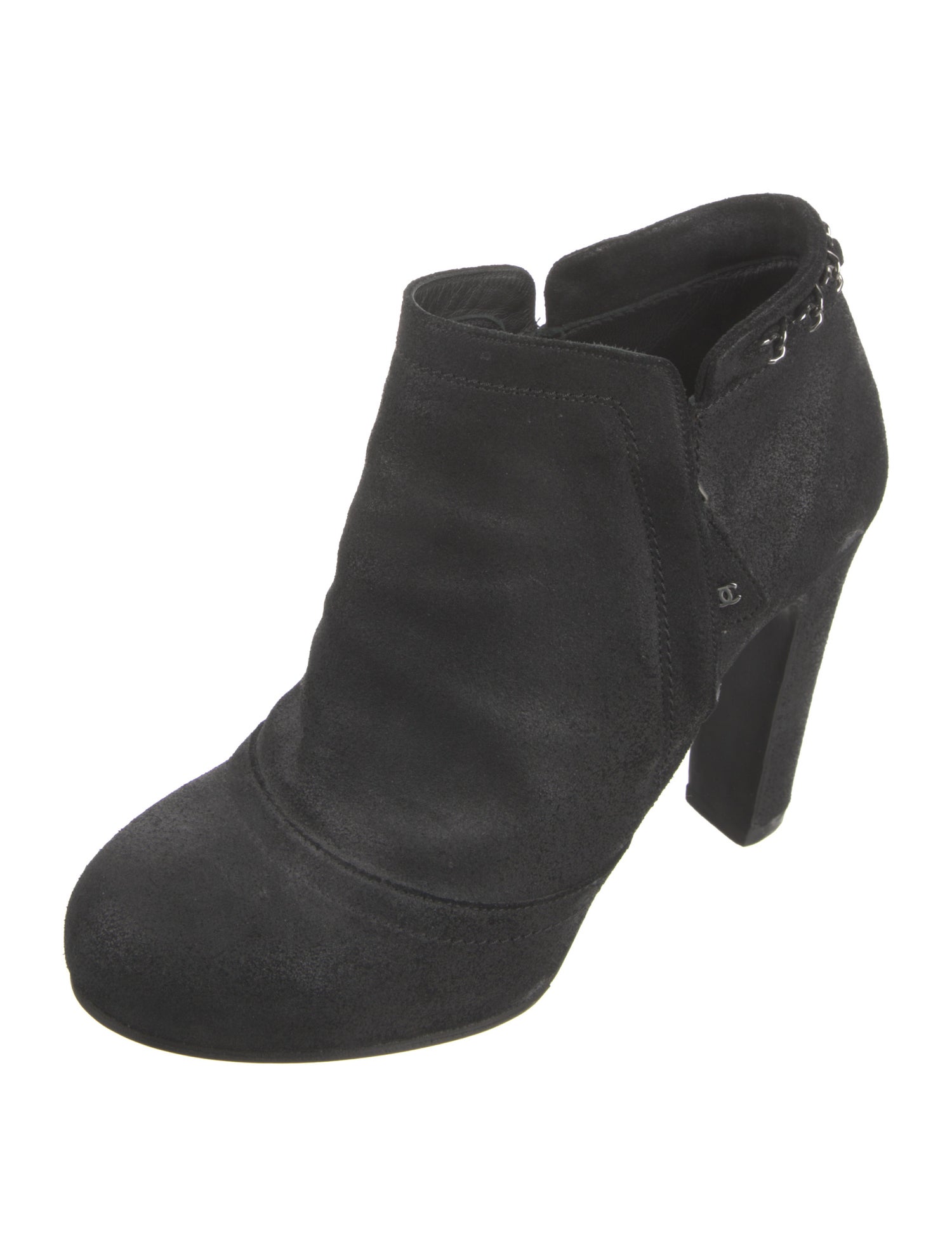 Chanel 2014 Interlocking CC Logo Boots