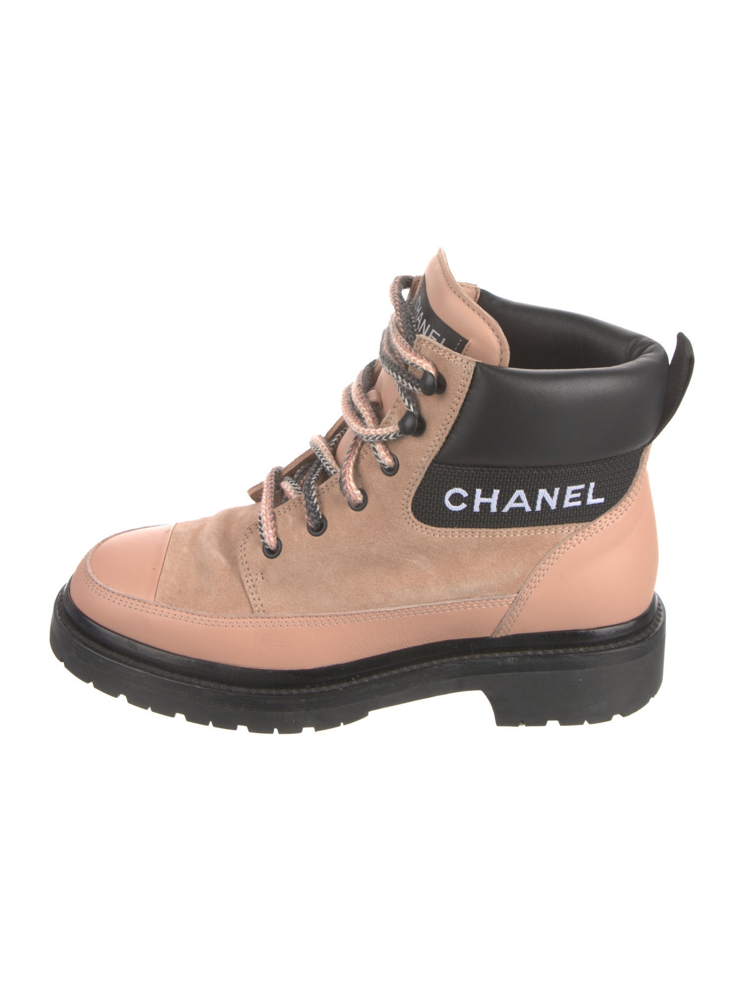 Chanel 2020 Interlocking CC Logo Combat Boots