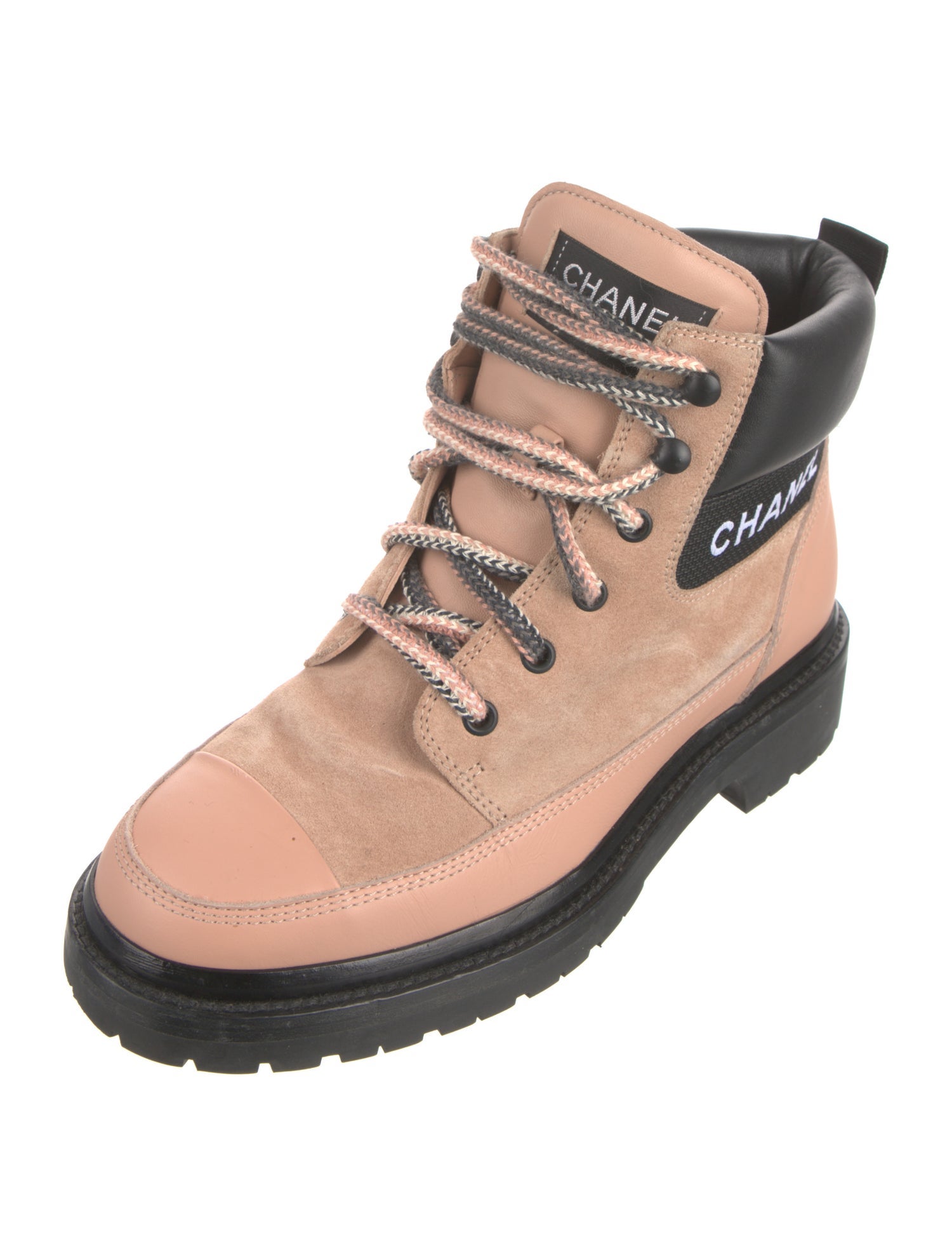 Chanel 2020 Interlocking CC Logo Combat Boots