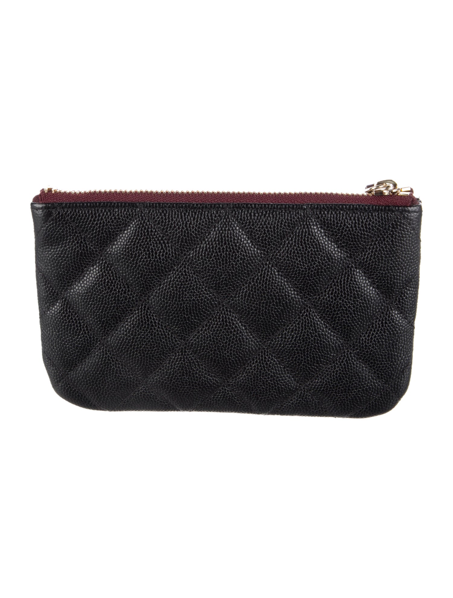 Chanel 2018-2019 Quilted Caviar Mini O Case Wallet