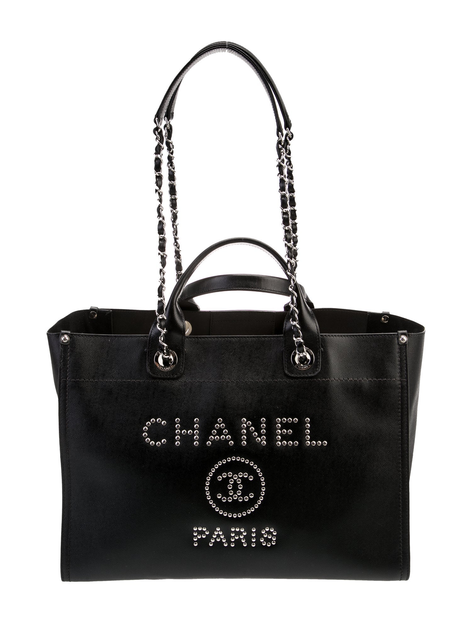 Chanel Medium Studded Deauville Tote