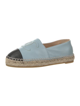 Chanel Interlocking CC Logo Lambskin Espadrilles