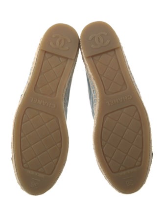 Chanel Interlocking CC Logo Lambskin Espadrilles