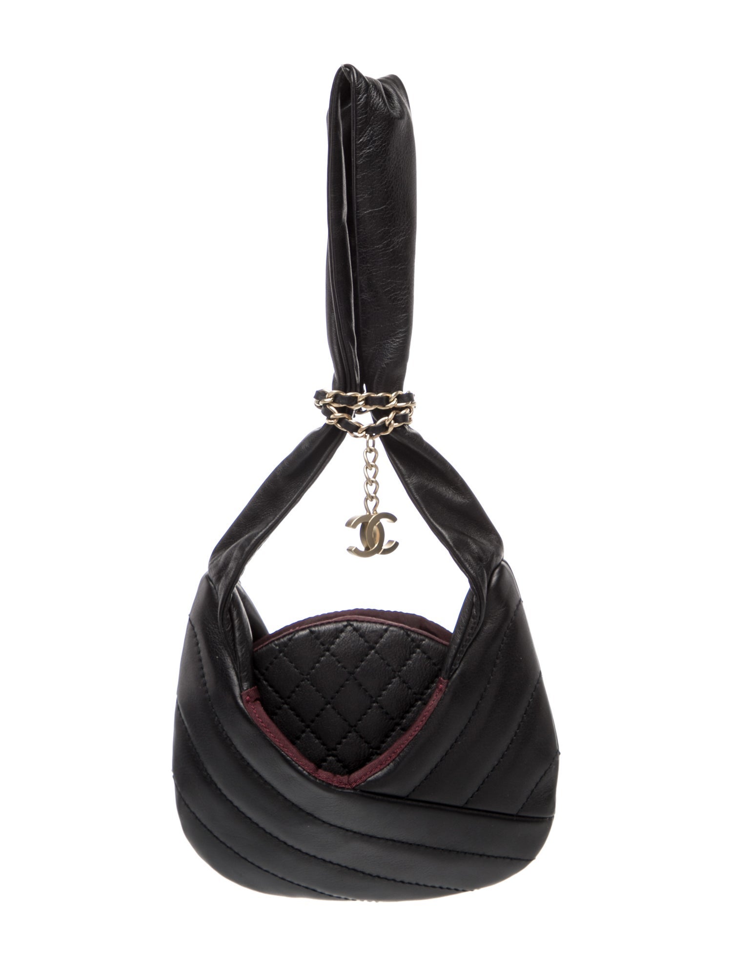Chanel Small Chevron Chain Evening Bag