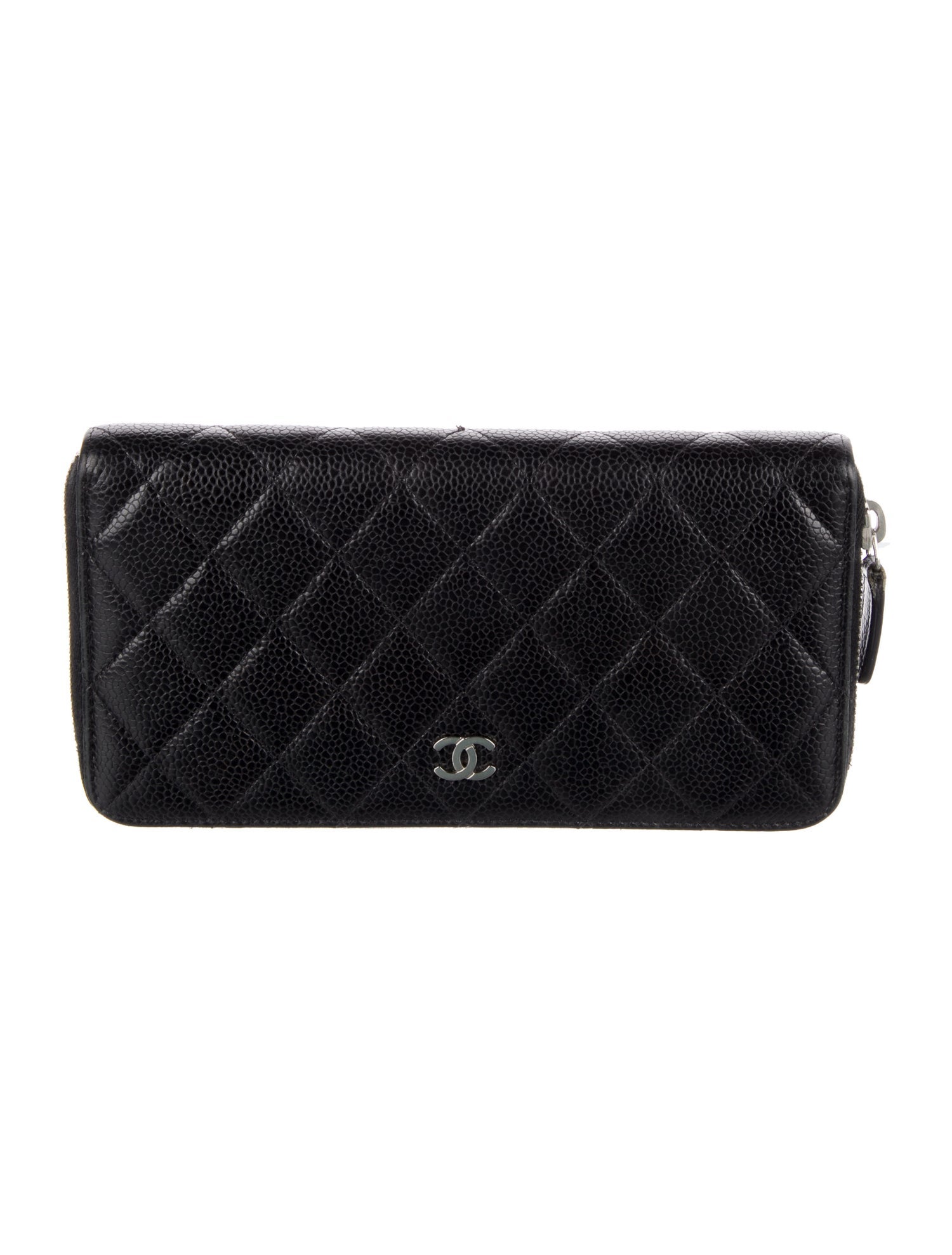 Chanel 2015-2016 Gusset Zip Around Wallet