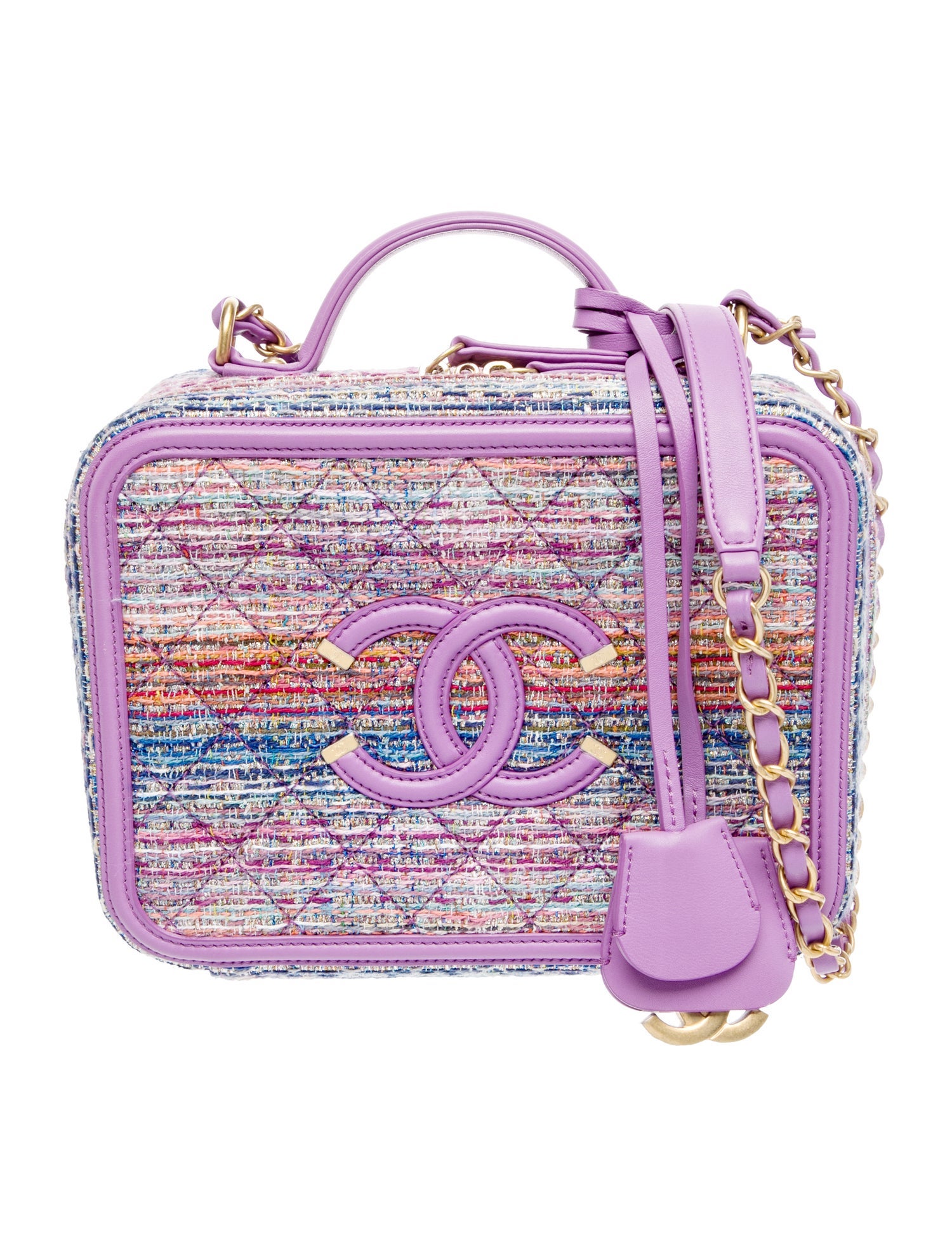 Chanel Medium Tweed Filigree Vanity Case