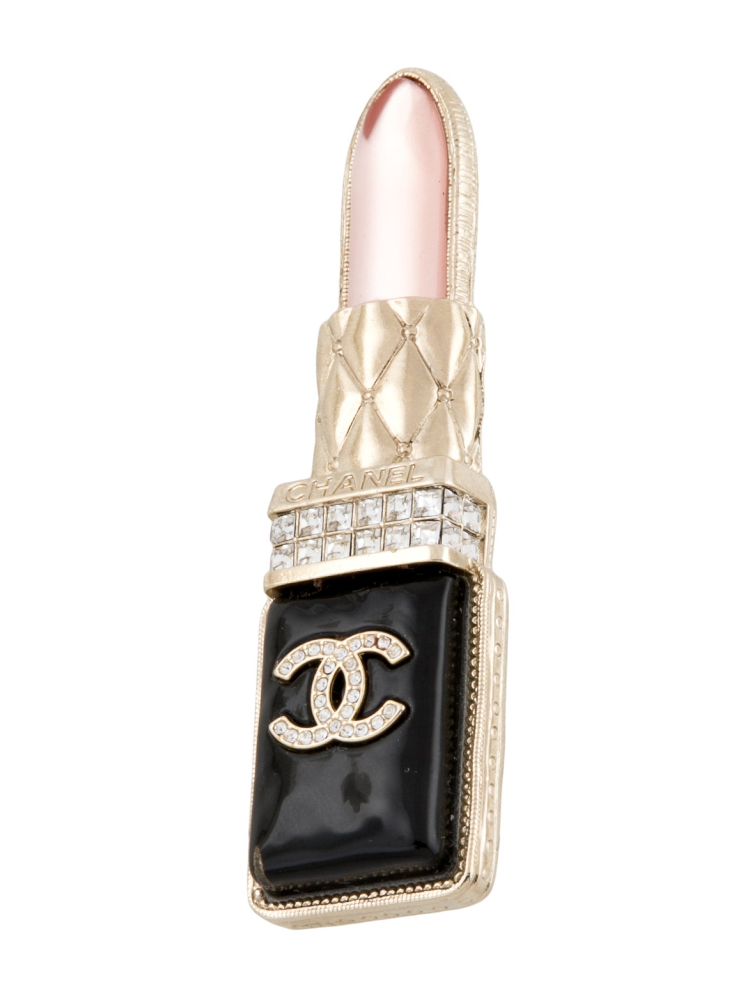 Chanel 2022 Resin, Gripoix & Strass Lipstick Brooch