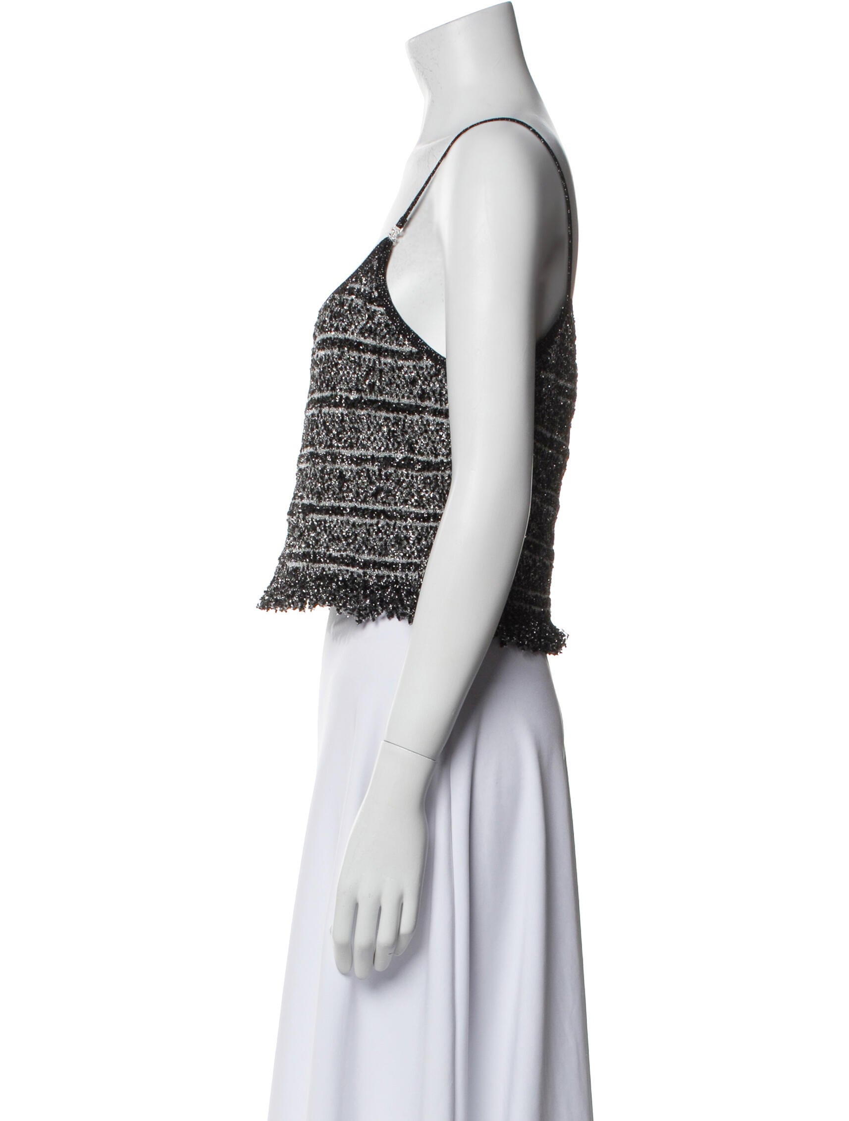 Chanel 2026 Printed Crop Top w/ Tags