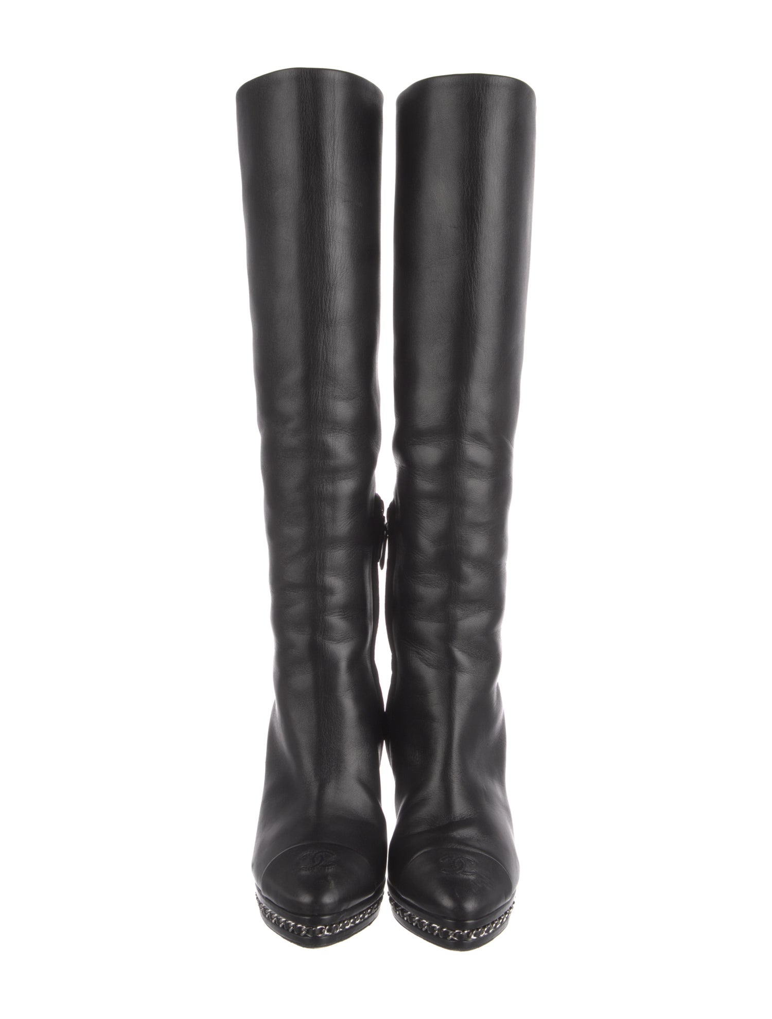 Chanel 2014 Interlocking CC Logo Boots