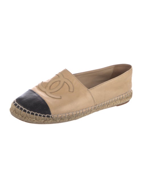 Chanel Interlocking CC Logo Lambskin Espadrilles