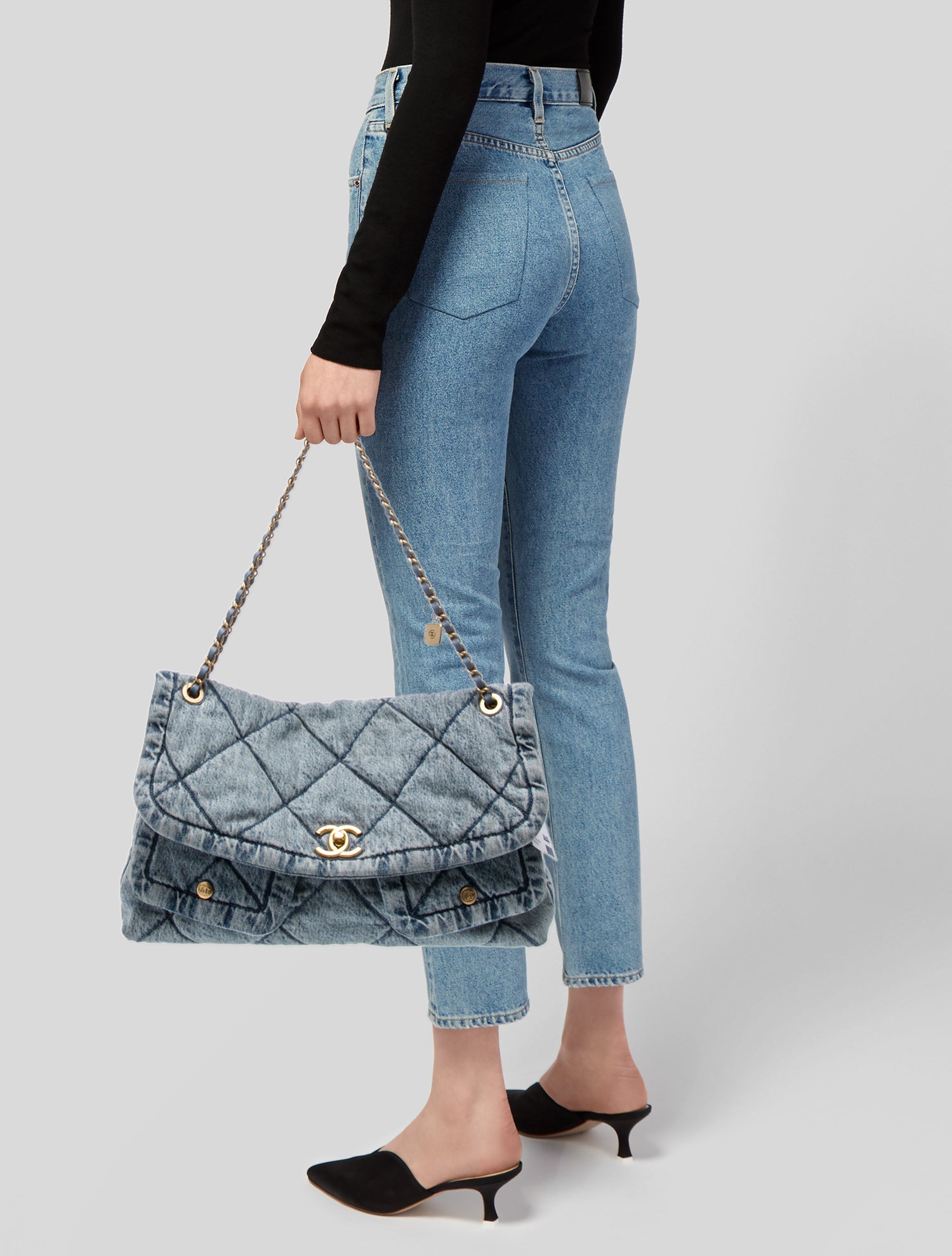 Chanel Denim Maxi Flap Bag