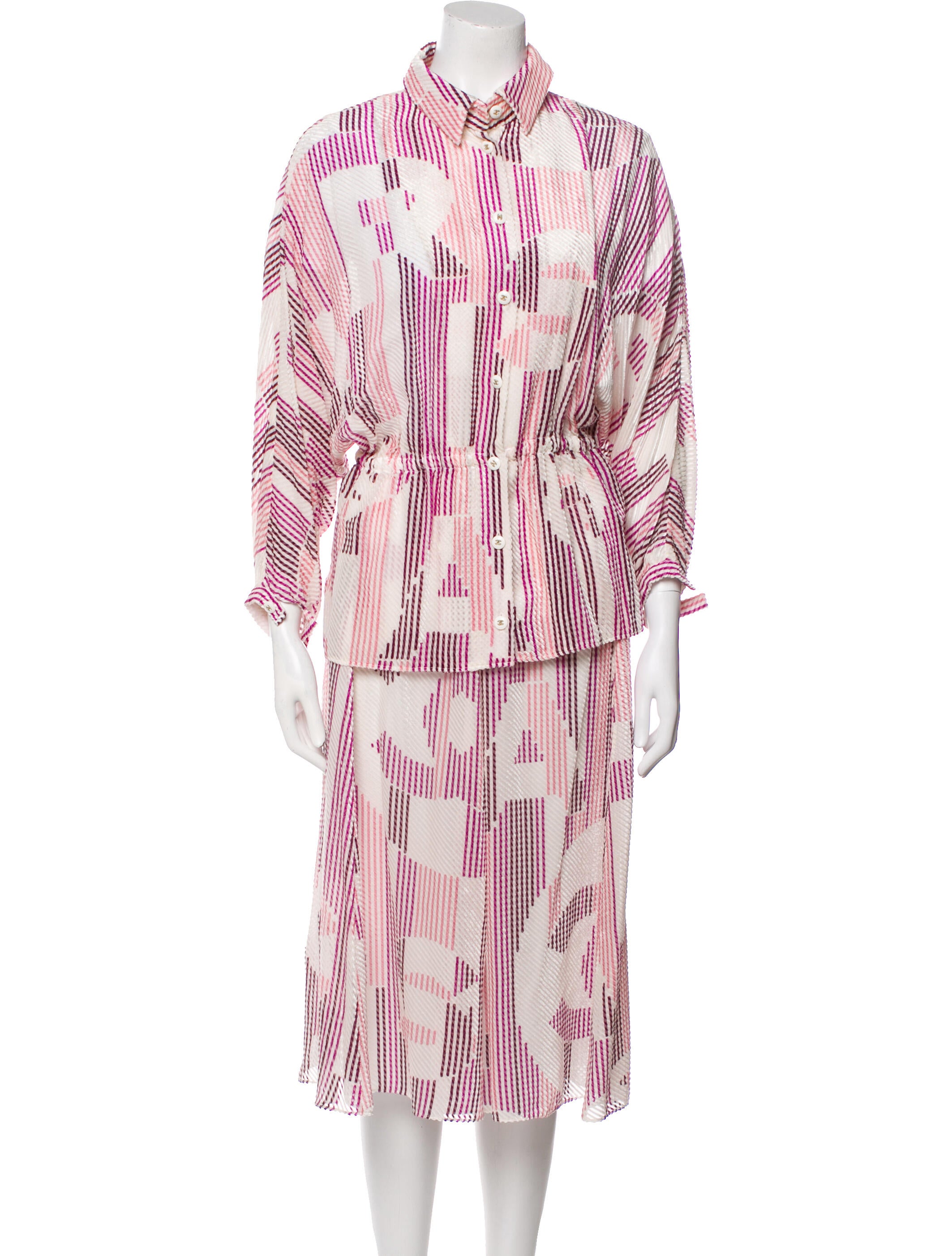 Chanel 2023 Floral Print Skirt Set