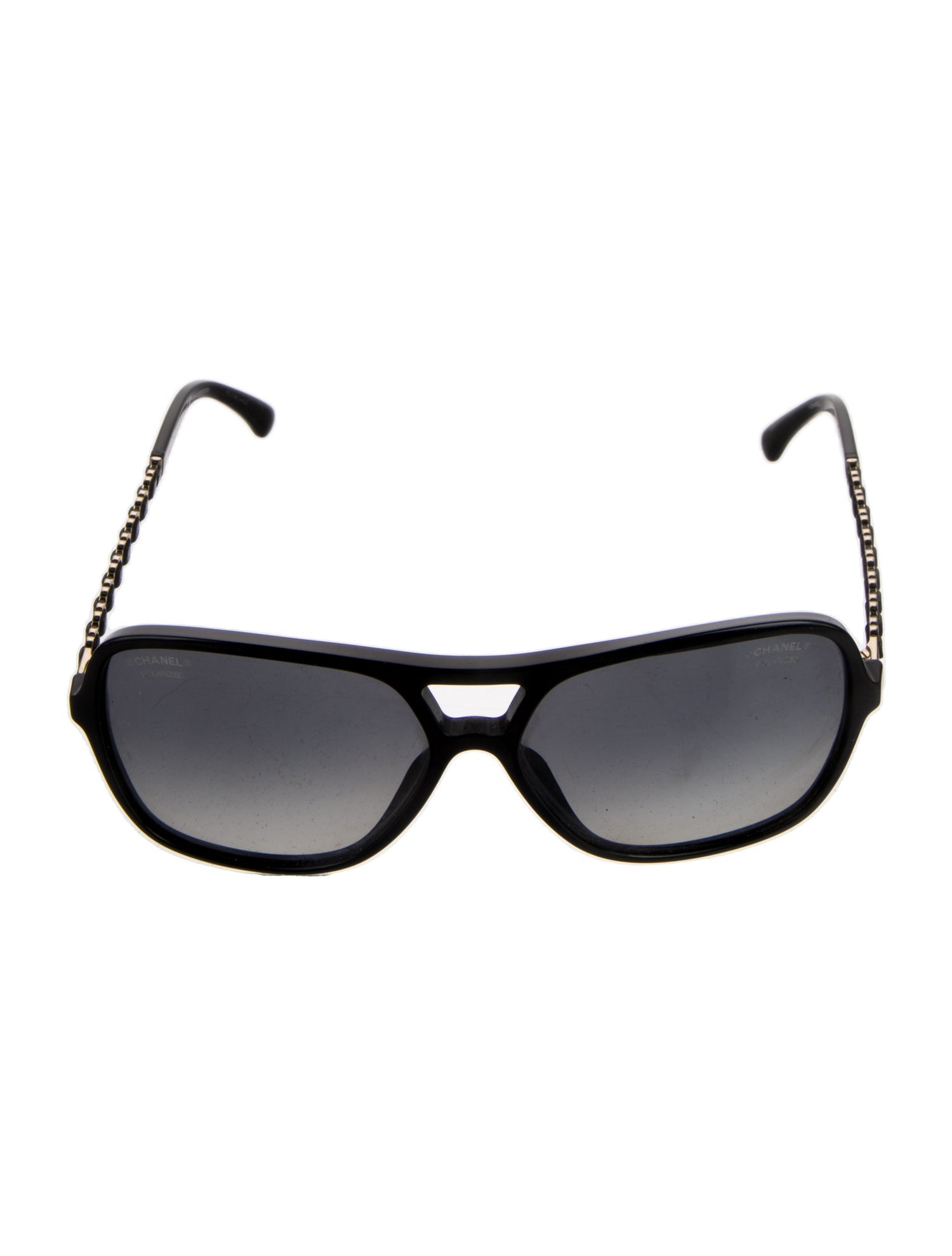 Chanel Pilot Interlocking CC Logo Sunglasses