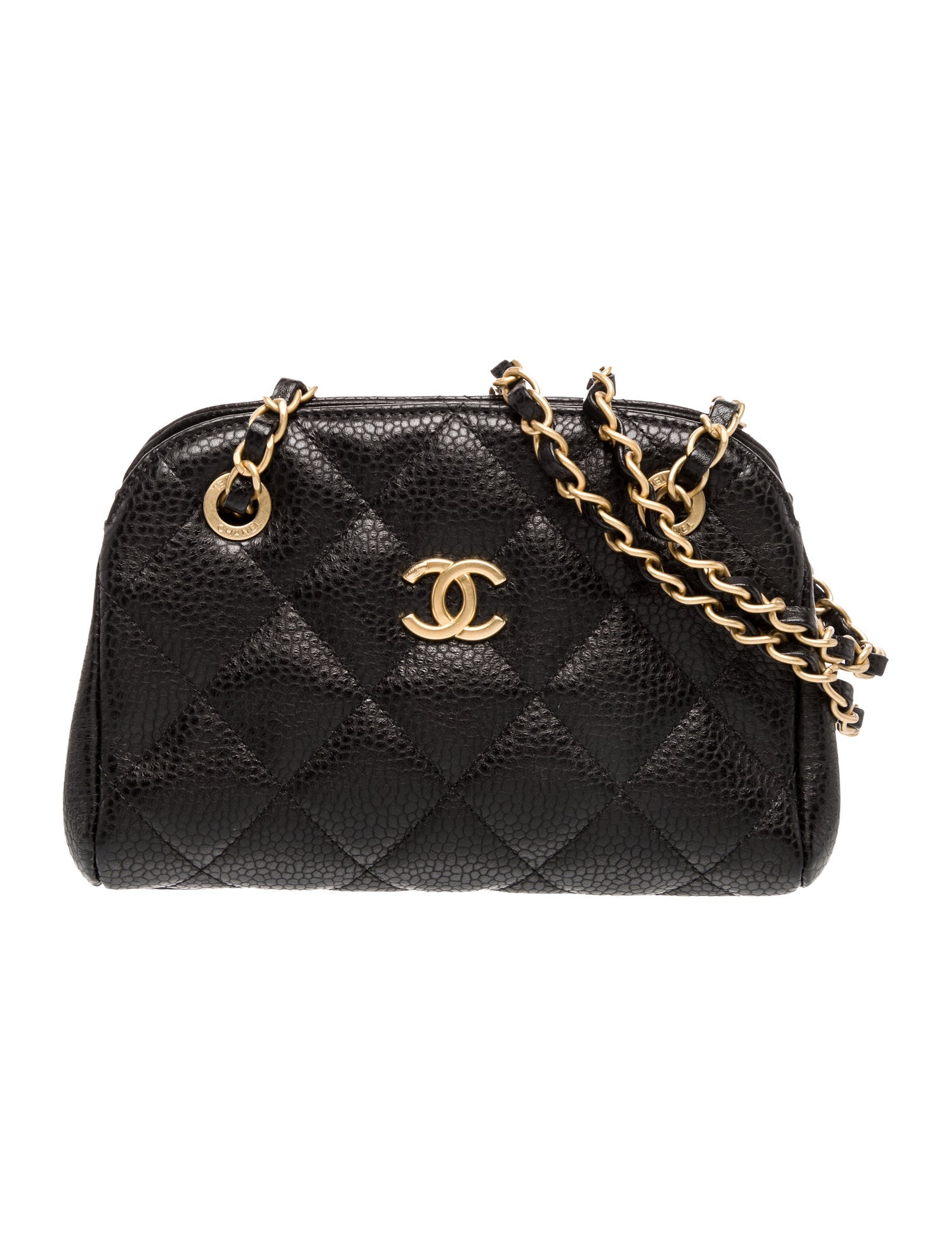 Chanel 2024 Small Quilted Caviar Bowling Bag