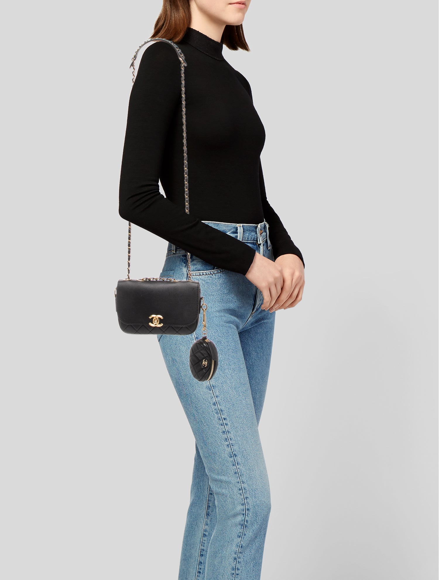 Chanel Multi Pouching Flap Bag w/ Coin Purse