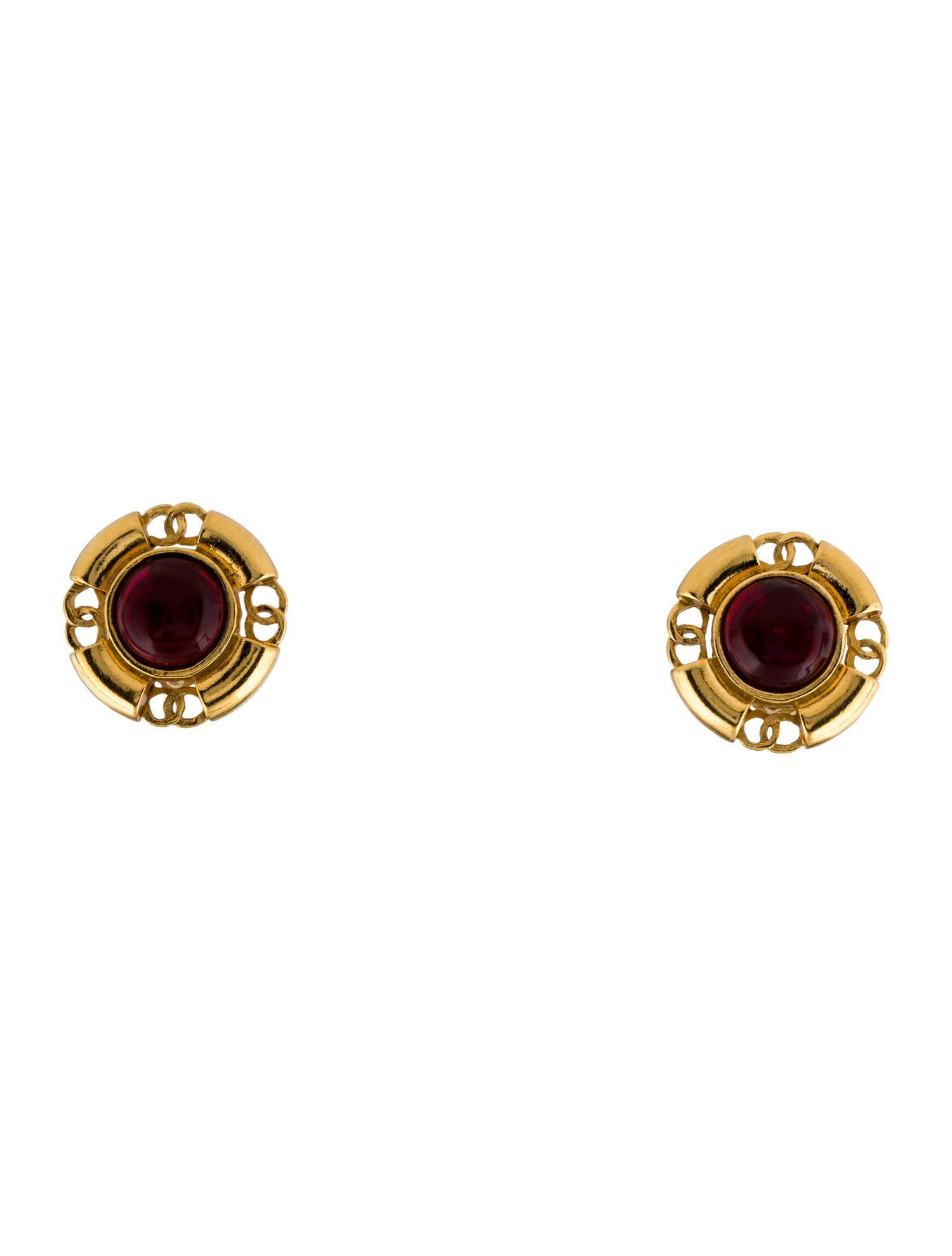 Chanel Vintage Gripoix Clip-On Earrings