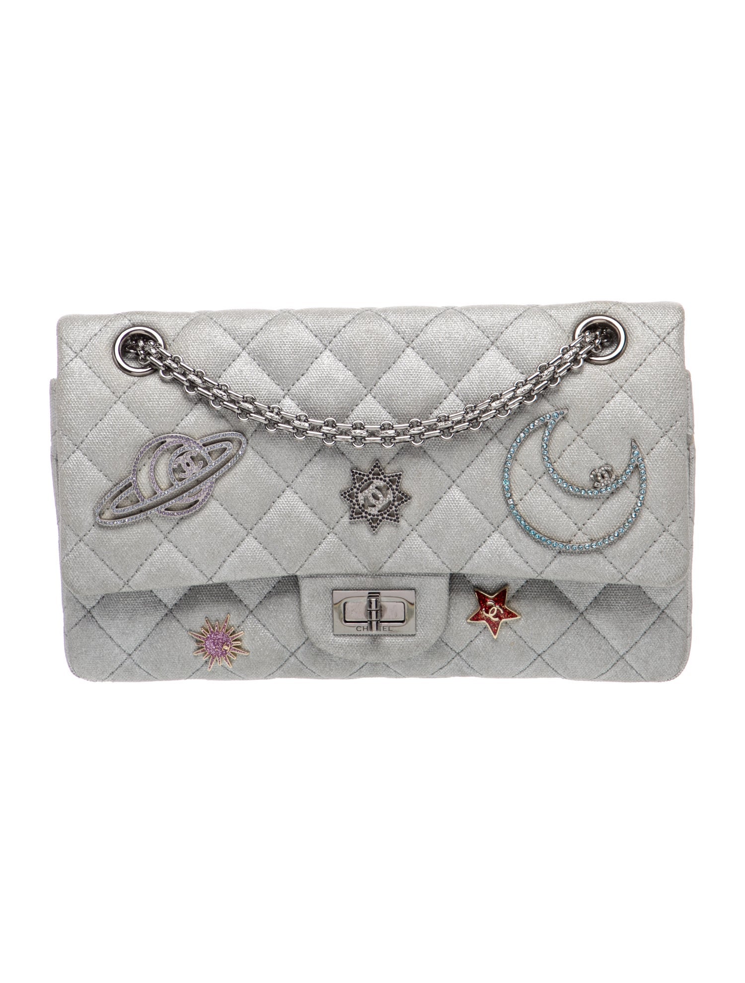 Chanel Space Charms Reissue 225 Double Flap Bag