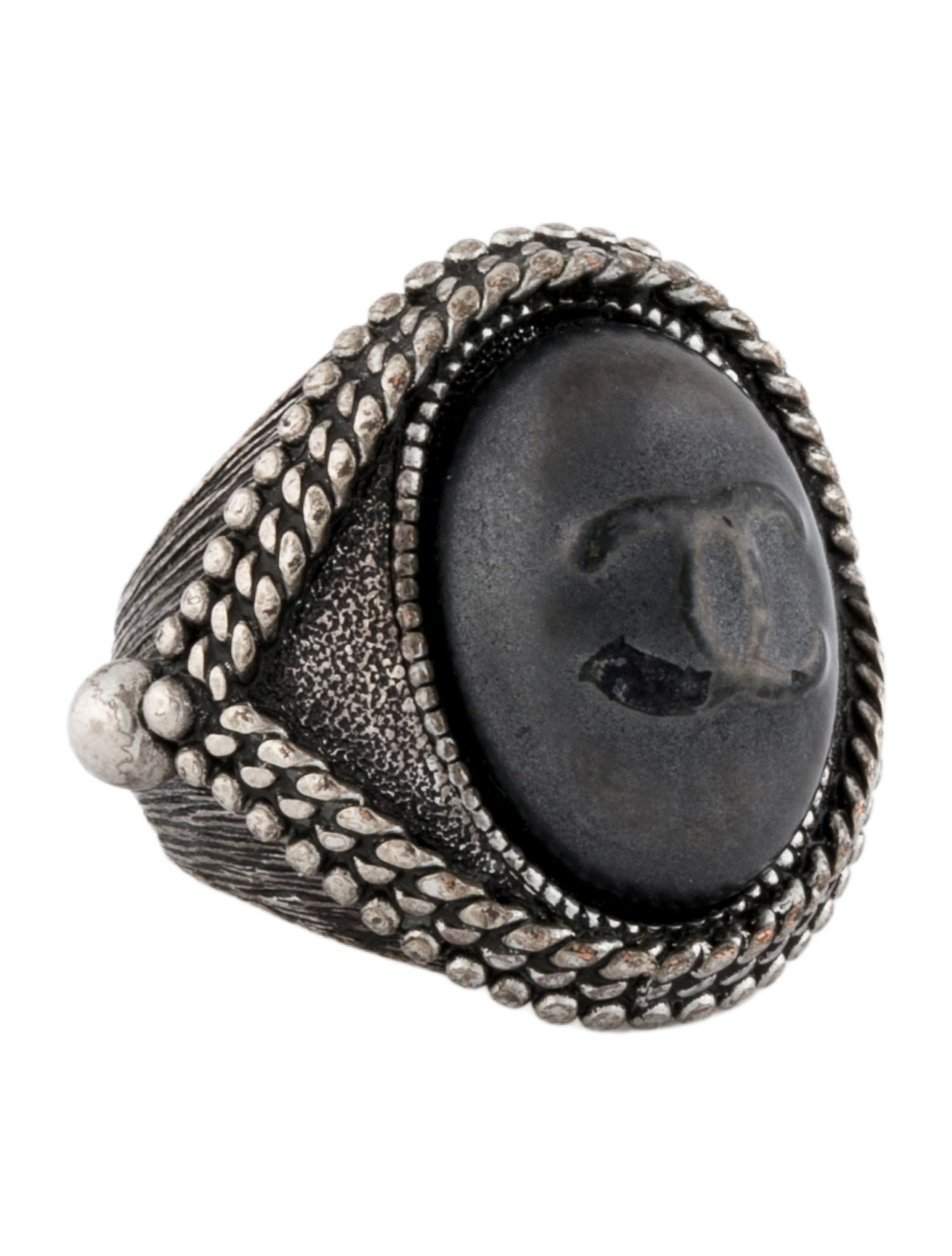 Chanel Resin CC Cocktail Ring