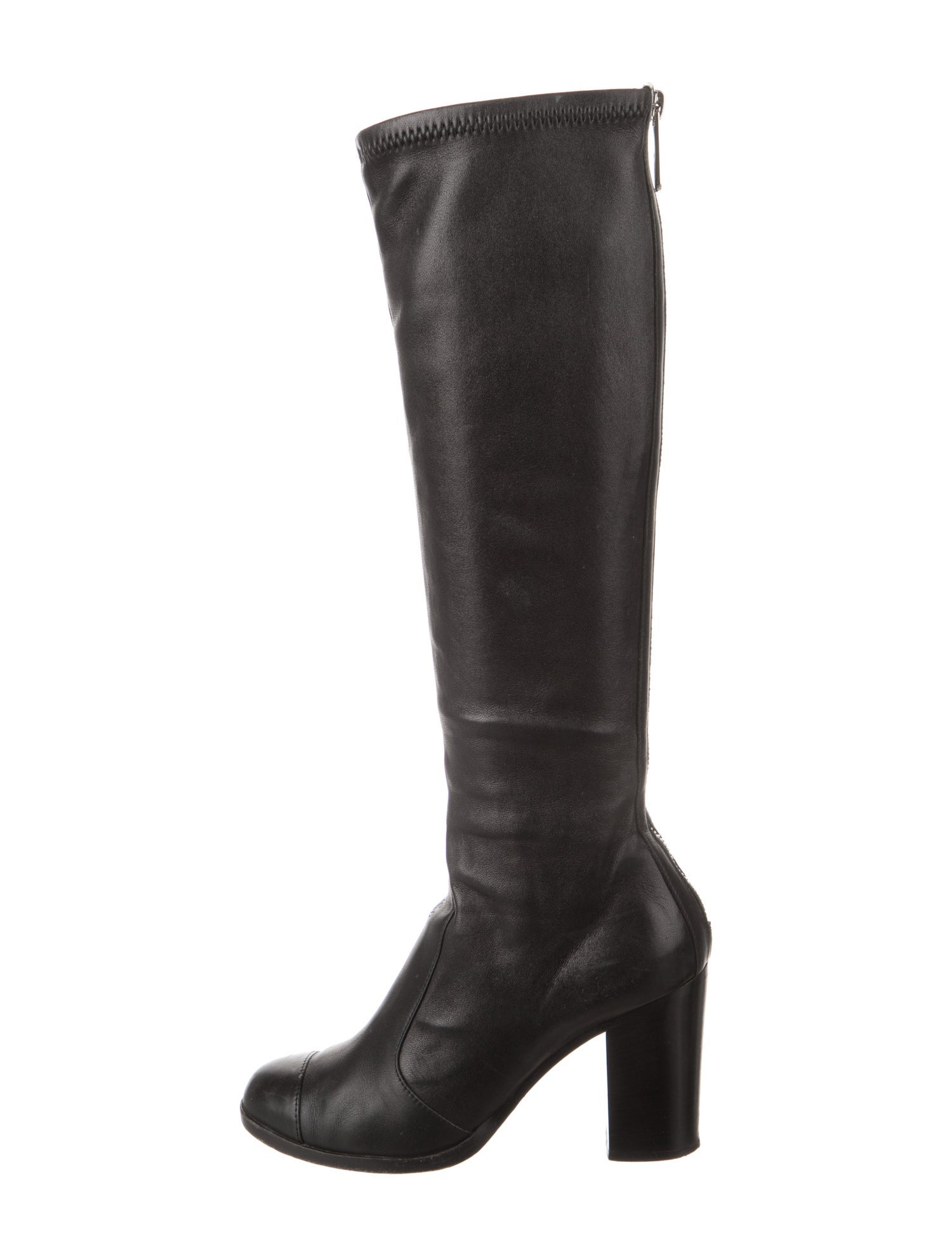 Chanel Interlocking CC Logo Leather Boots