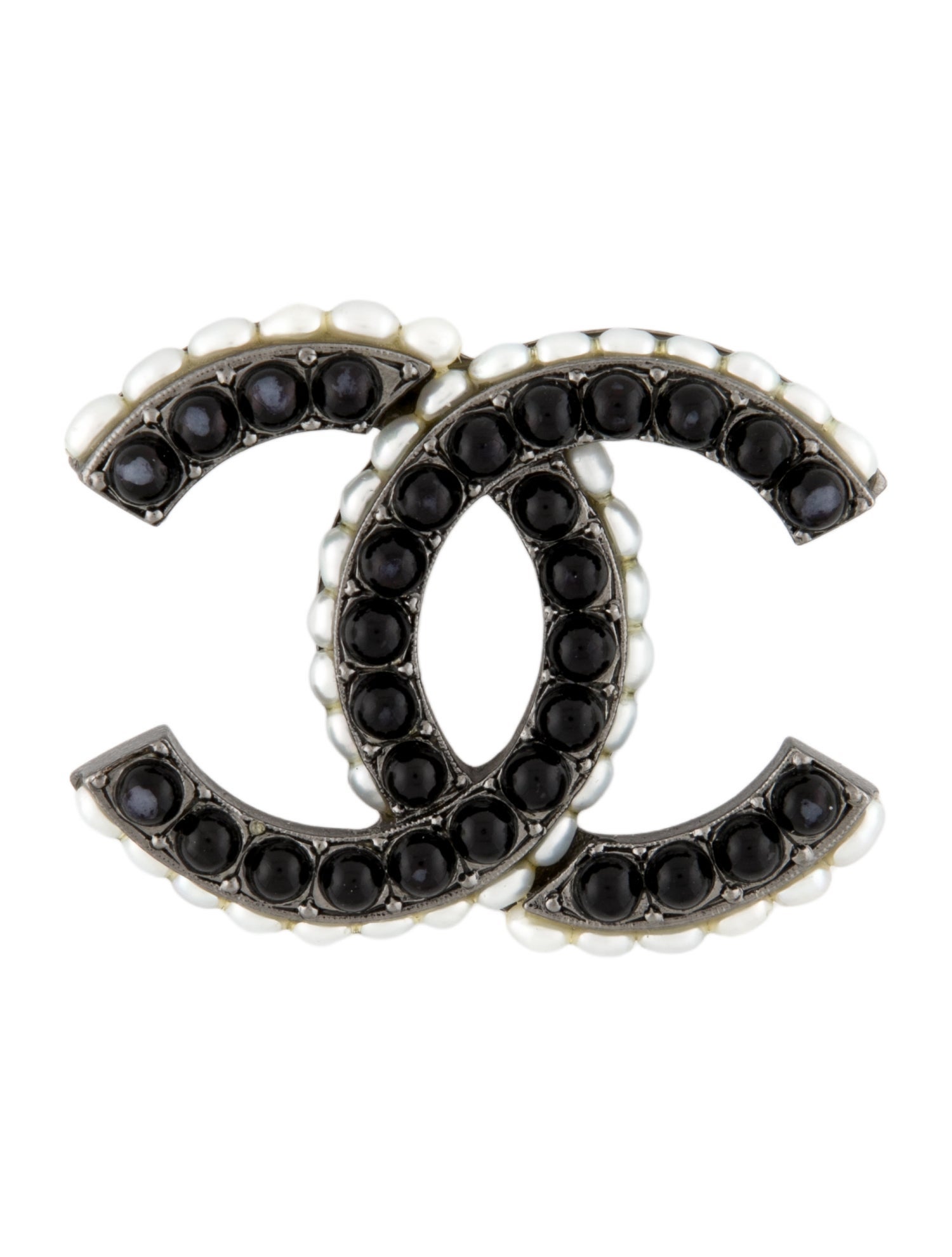 Chanel Faux Pearl CC Brooch