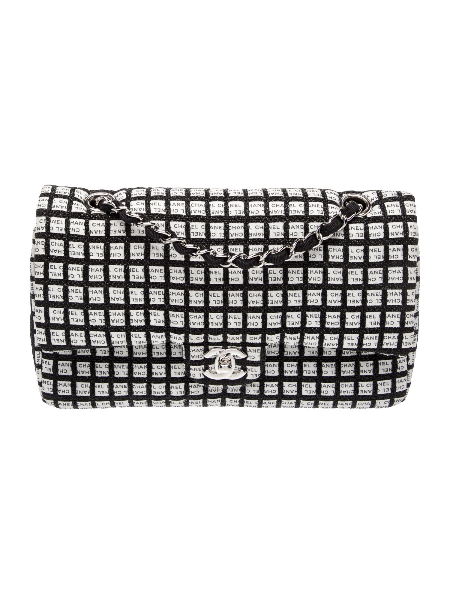 Chanel Medium Logo Ribbon Double Flap Bag