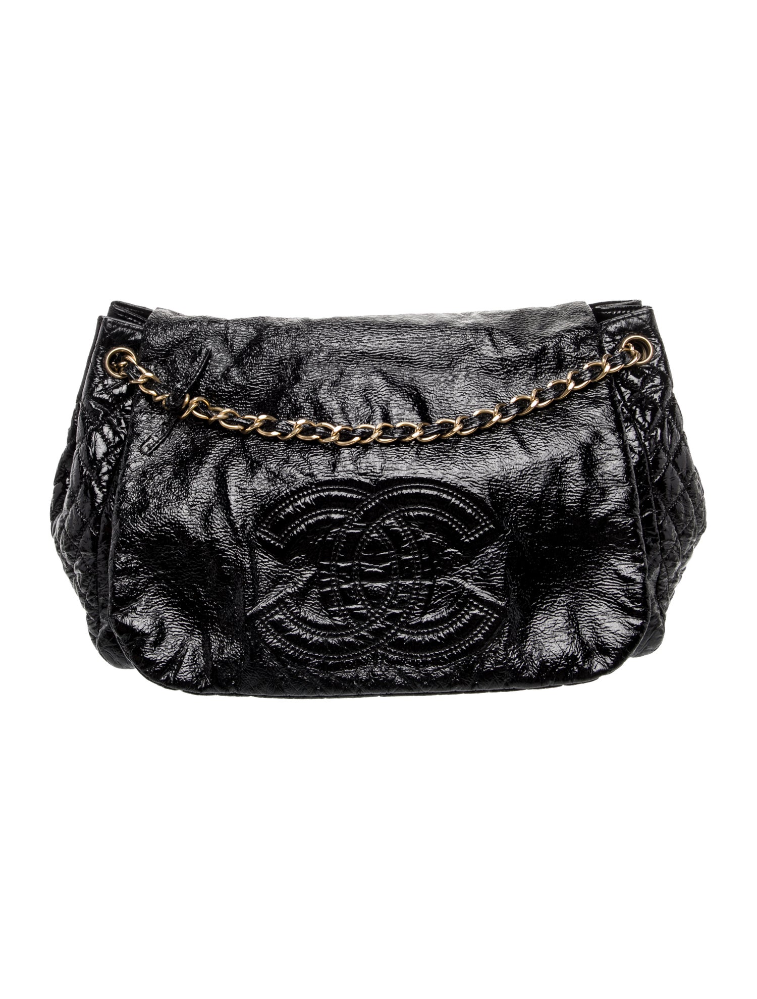 Chanel Patent Rock and Chain Flap Bag