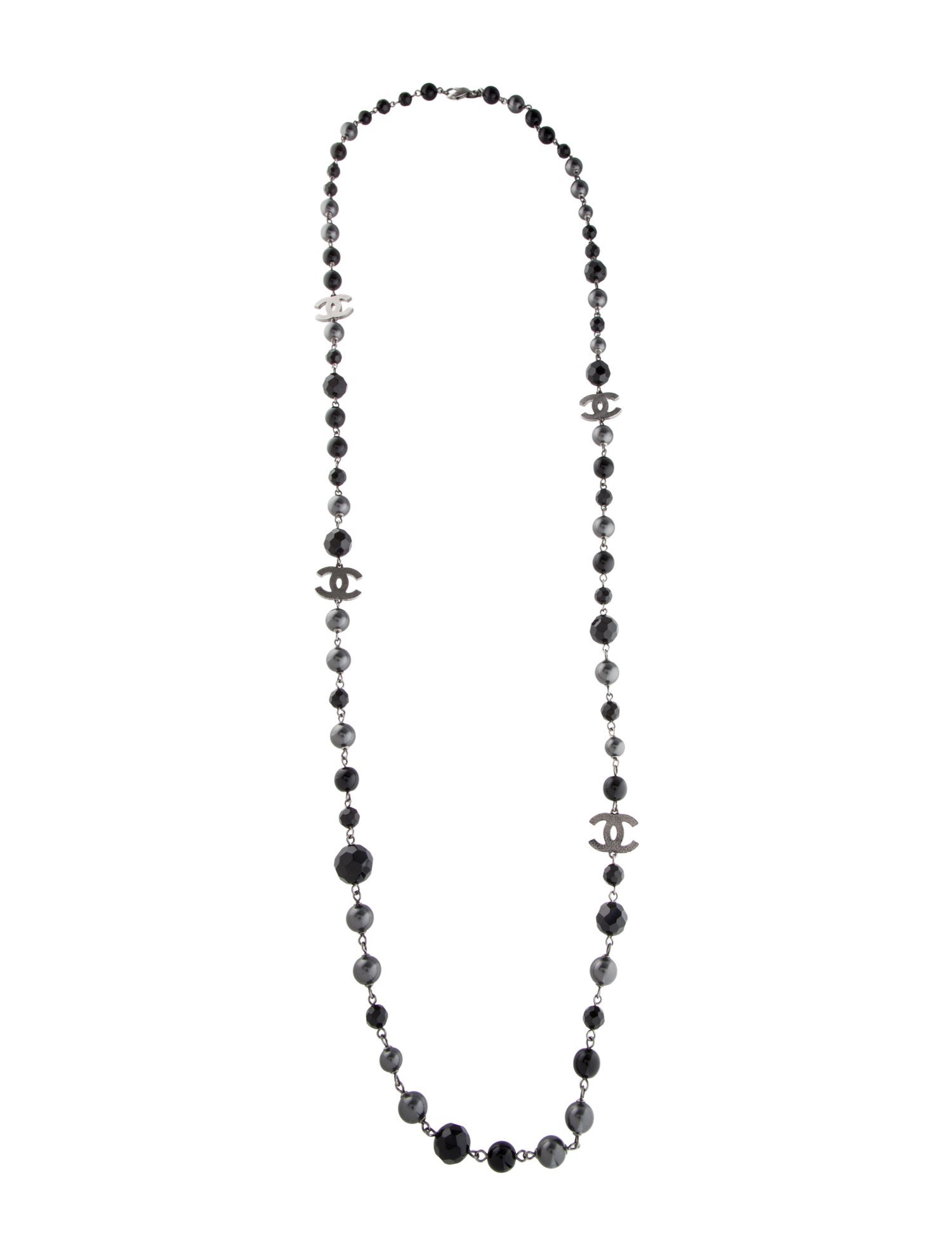 Chanel Faux Pearl & Resin CC Necklace