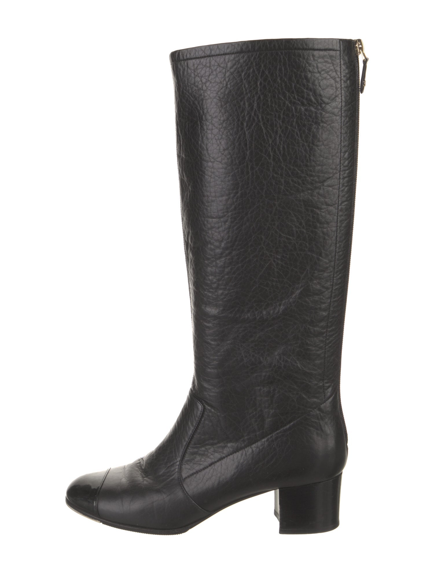 Chanel Vintage Interlocking CC Logo Riding Boots