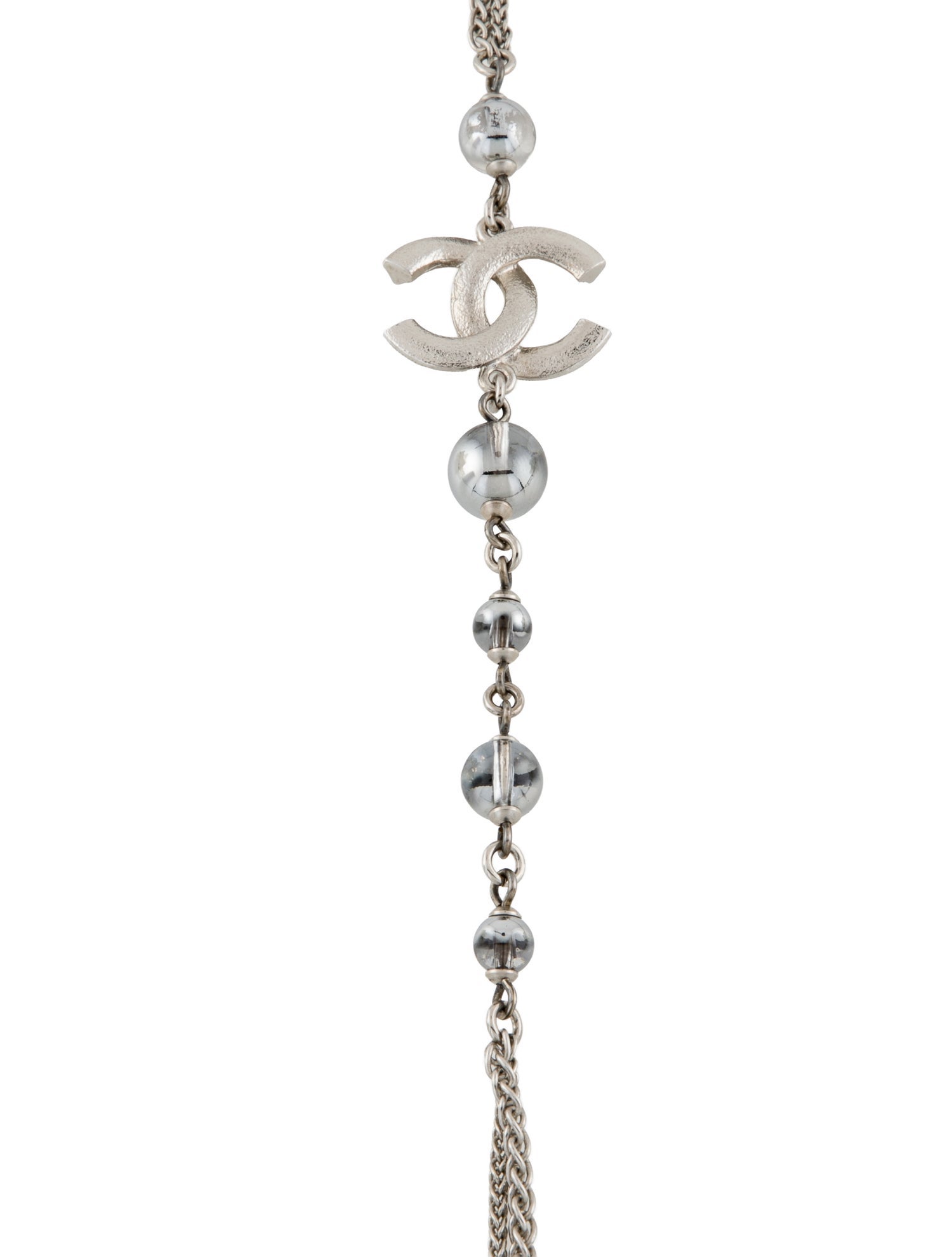 Chanel Strass & Bead CC Station Necklace