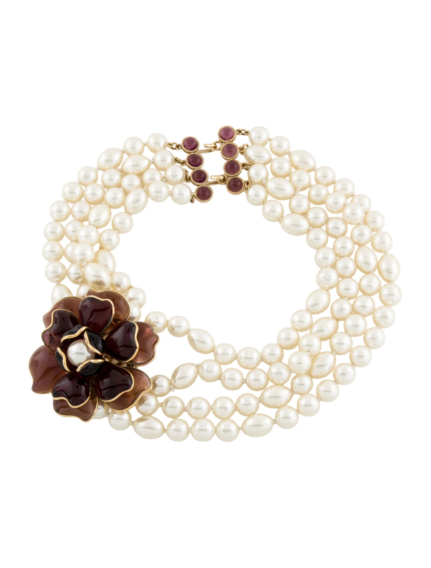 Chanel Gripoix & Faux Pearl Multistrand Choker