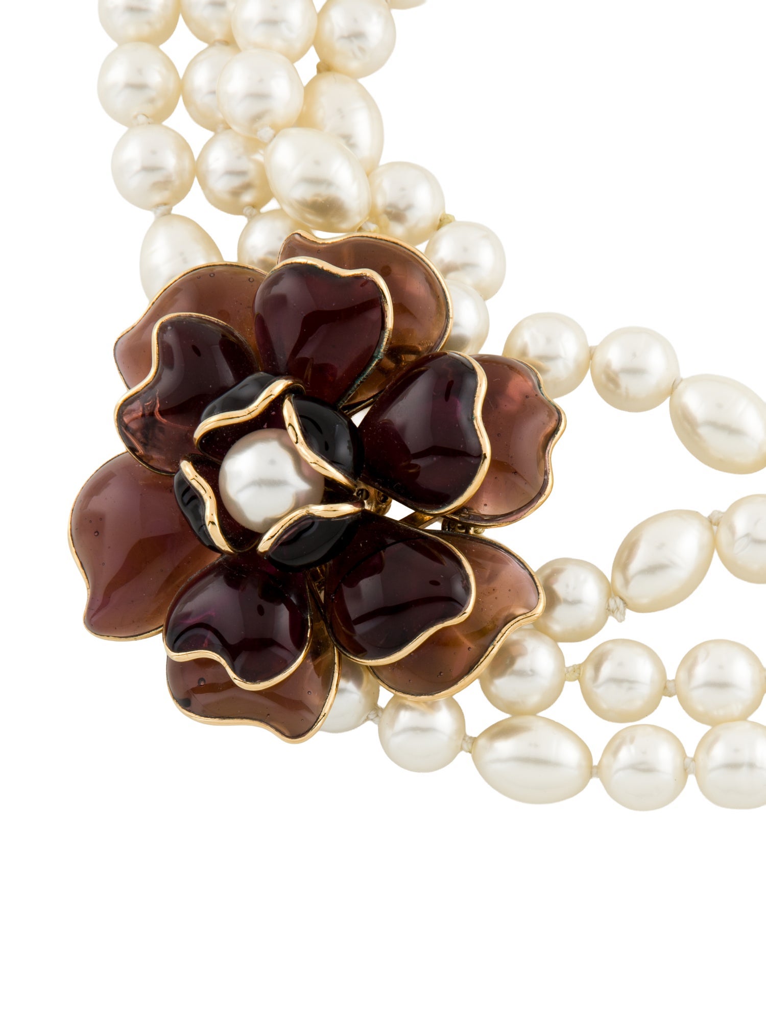 Chanel Gripoix & Faux Pearl Multistrand Choker