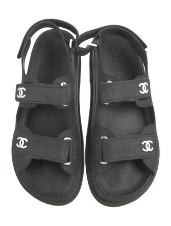 Chanel 2020 Interlocking CC Logo Slingback Sandals