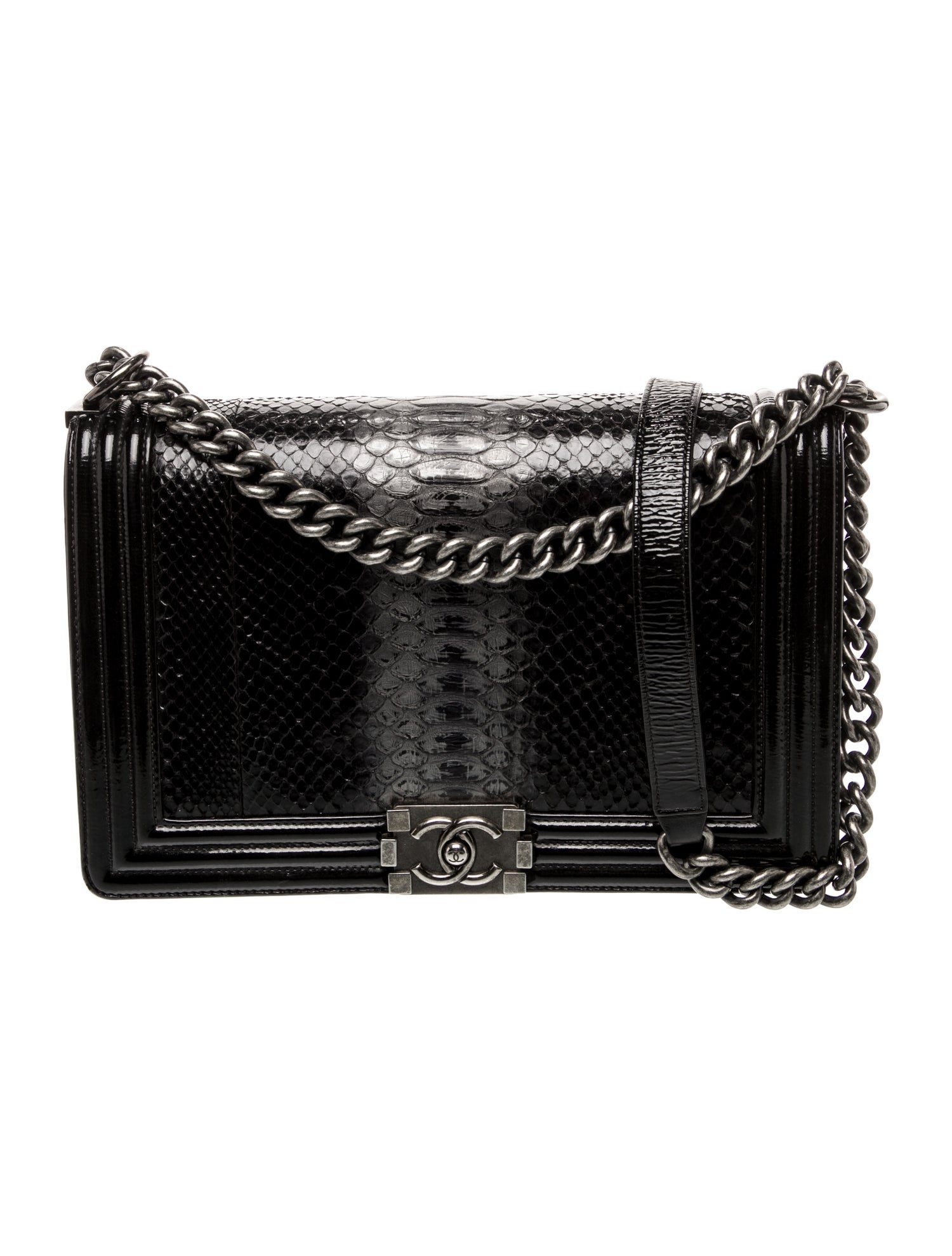 Chanel Large Python Boy Bag