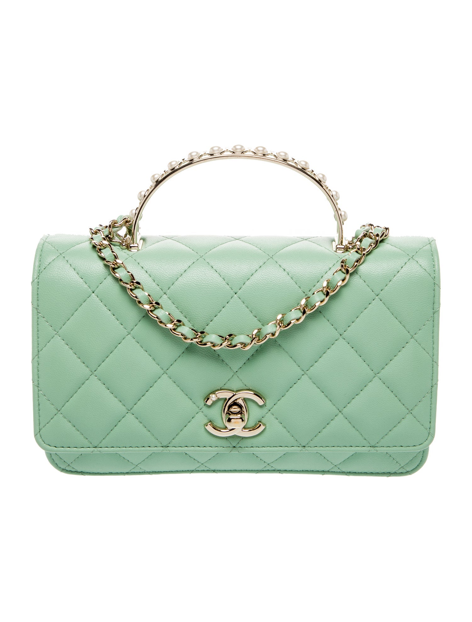 Chanel Pearl Top Handle Wallet on Chain