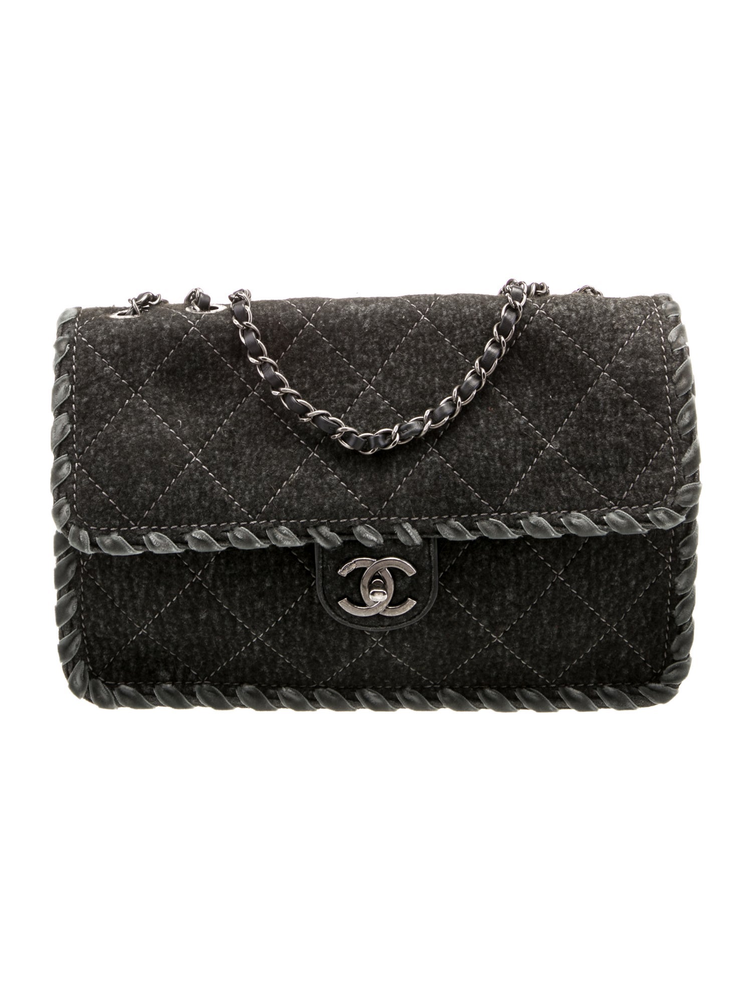 Chanel Fancy Felt Flap Bag