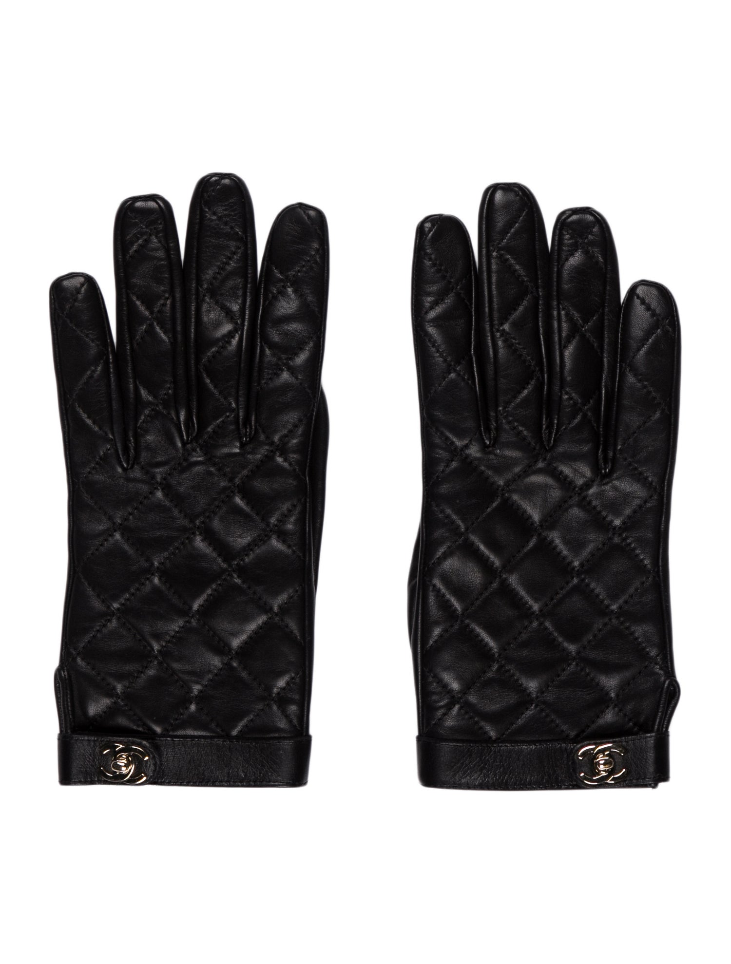 Chanel Quilted Lambskin Gloves