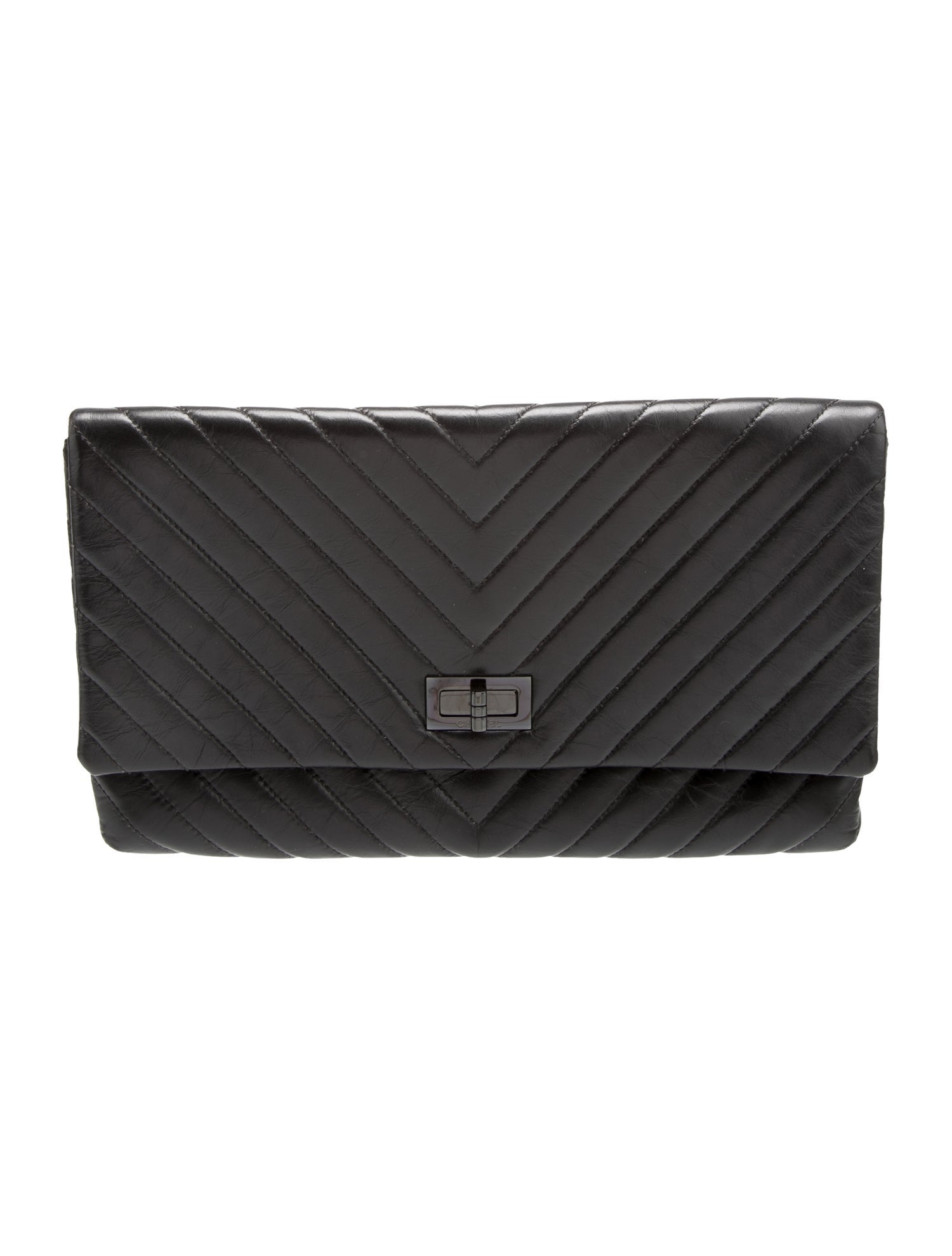 Chanel So Black Reissue Chevron Clutch