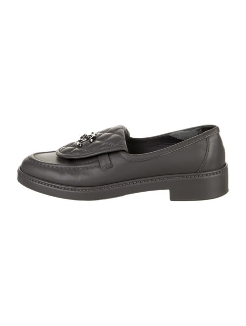 Chanel Interlocking CC Logo Leather Loafers