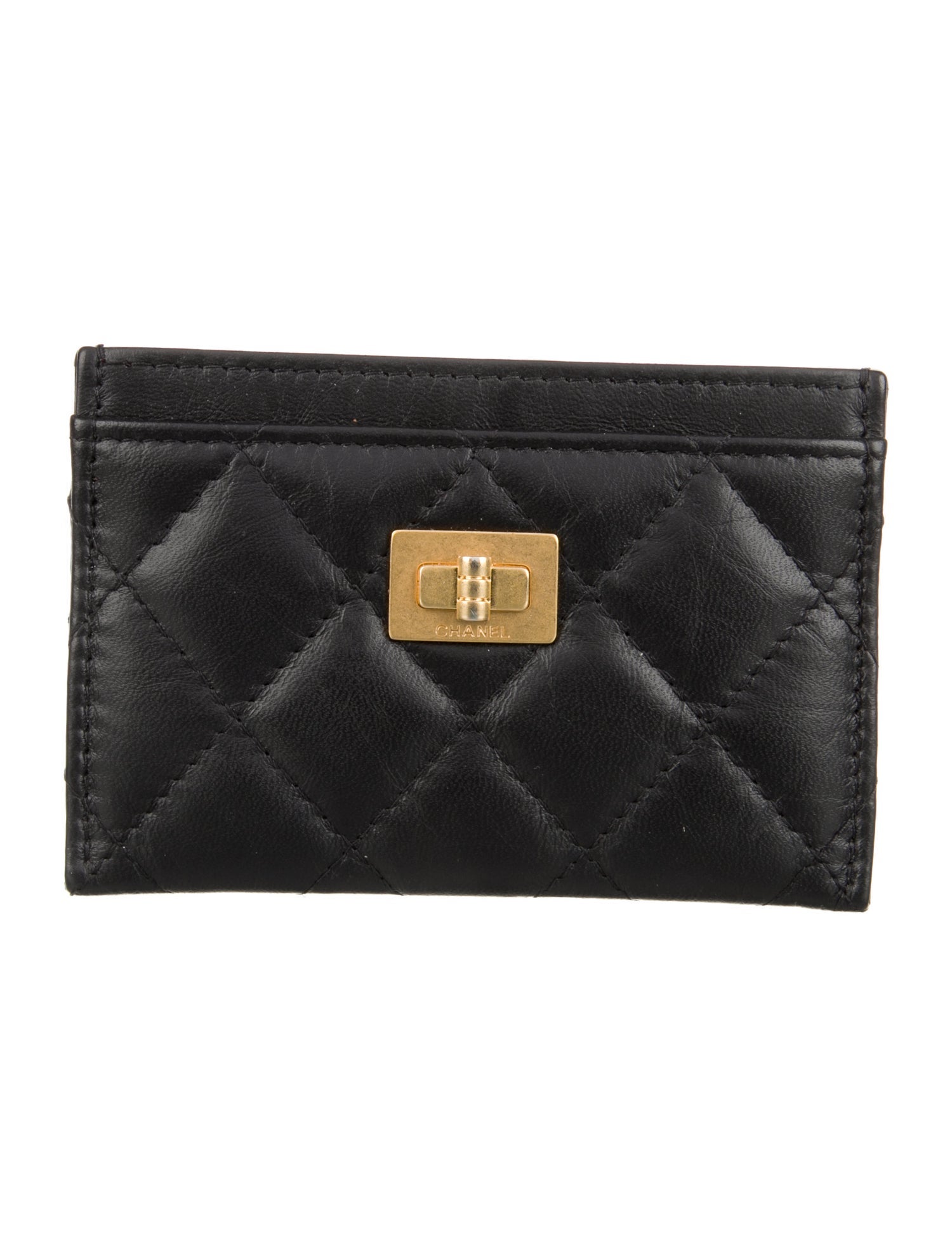 Chanel Interlocking CC Logo Leather Card Holder