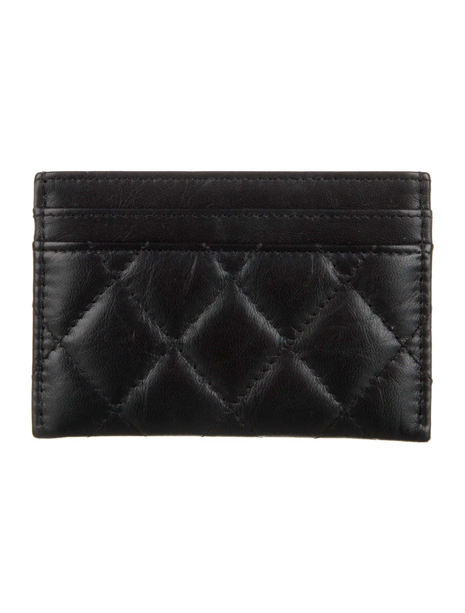 Chanel Interlocking CC Logo Leather Card Holder