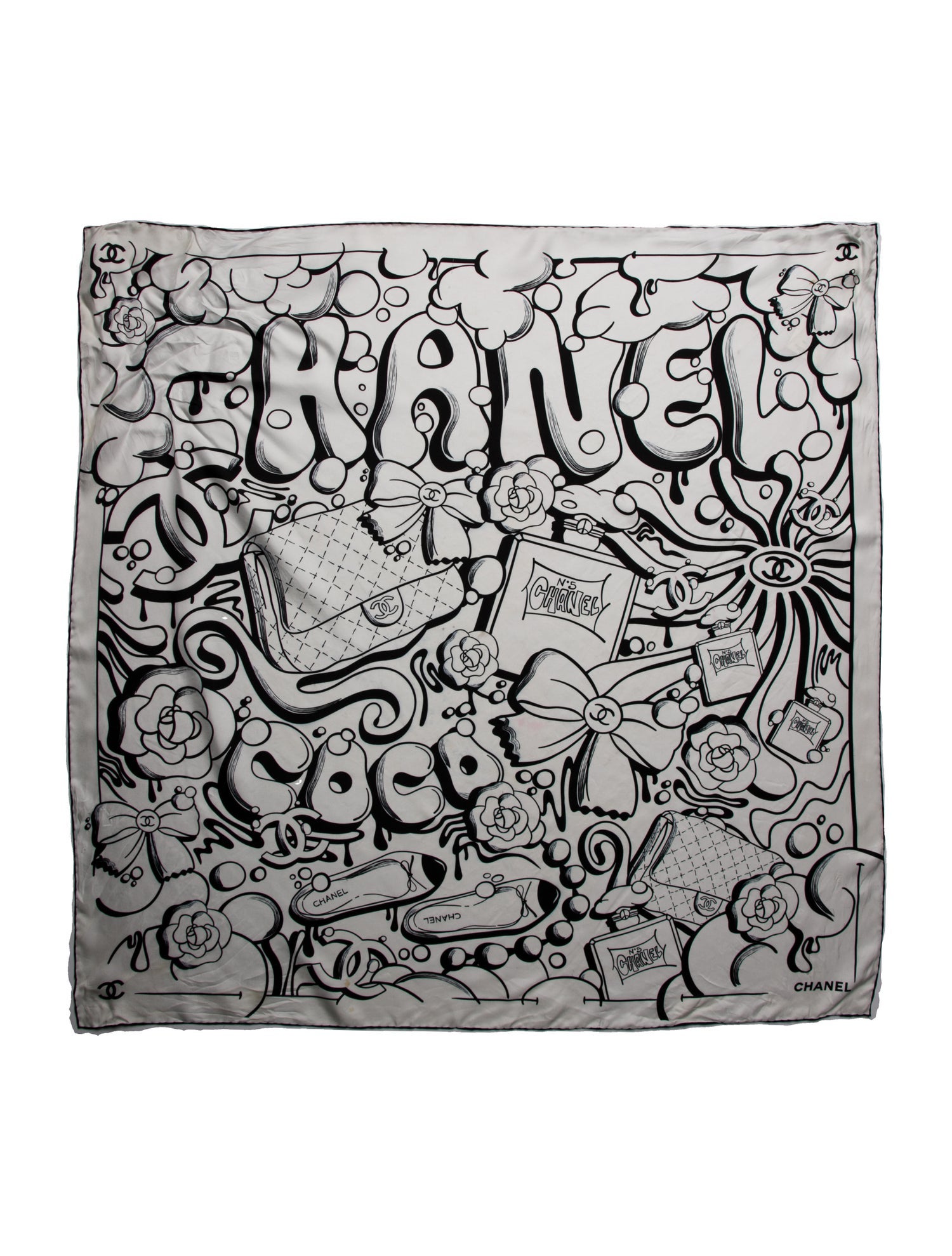 Chanel Silk Printed Scarf